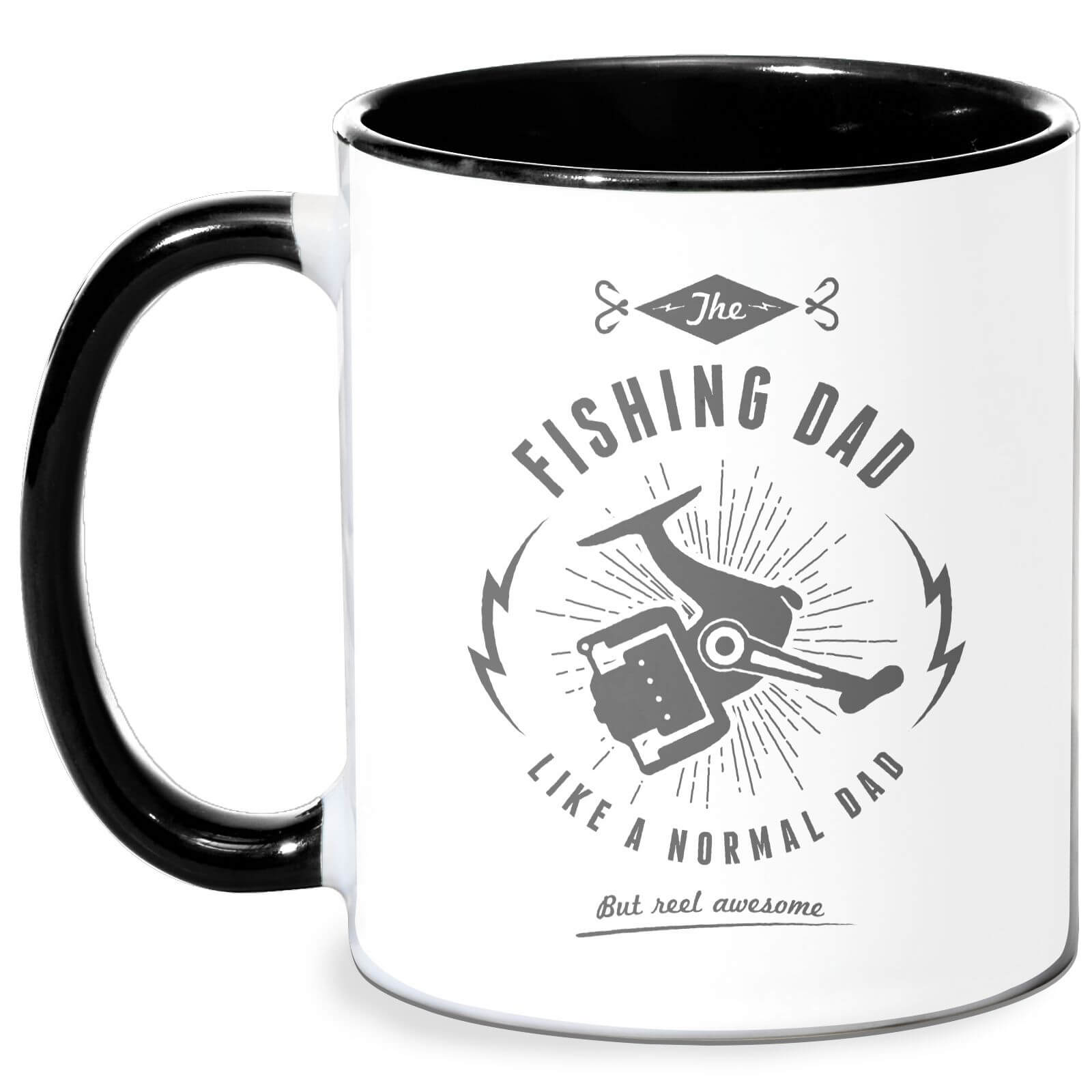 Fishing Dad Mug - White/Black