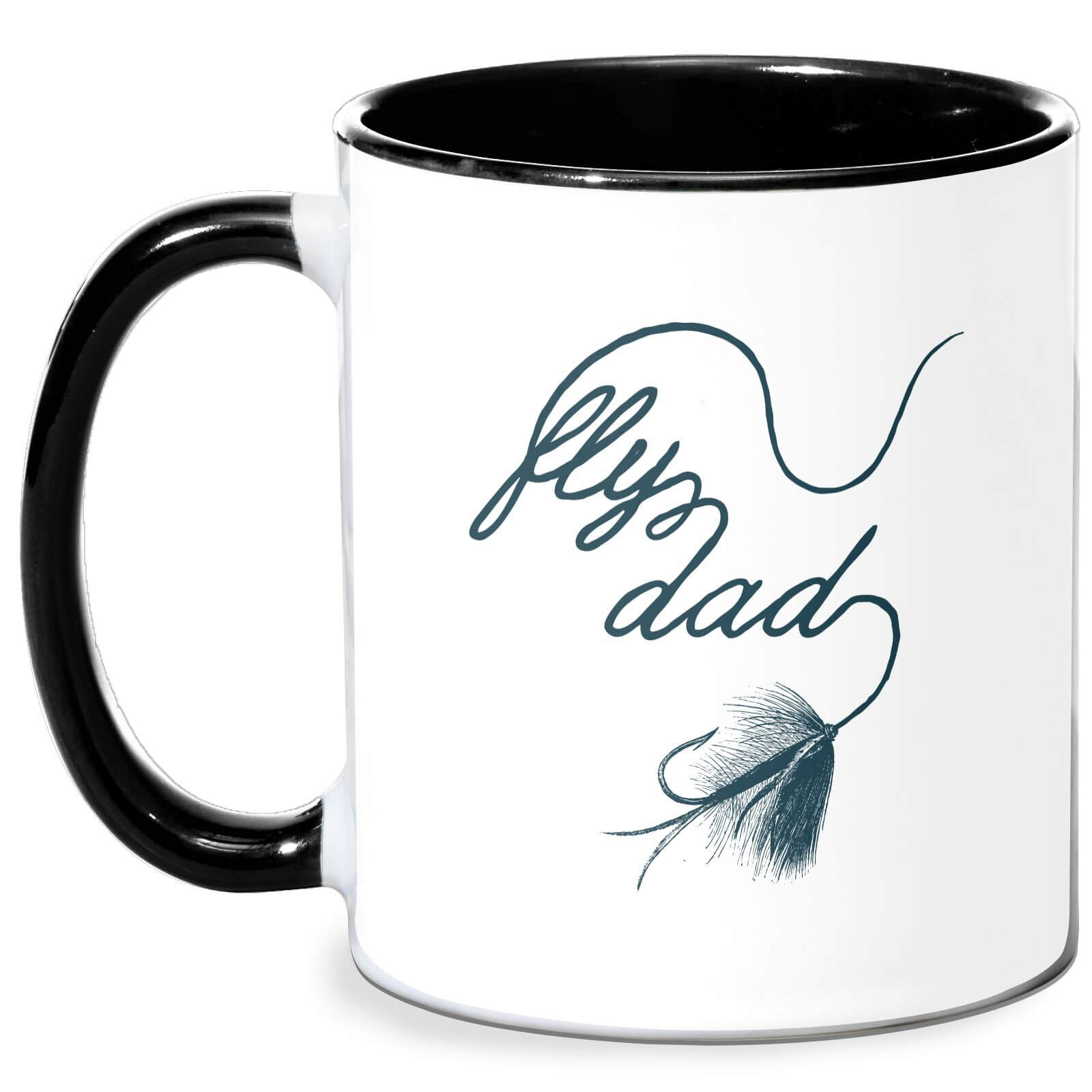 Fly Dad Mug - White/Black