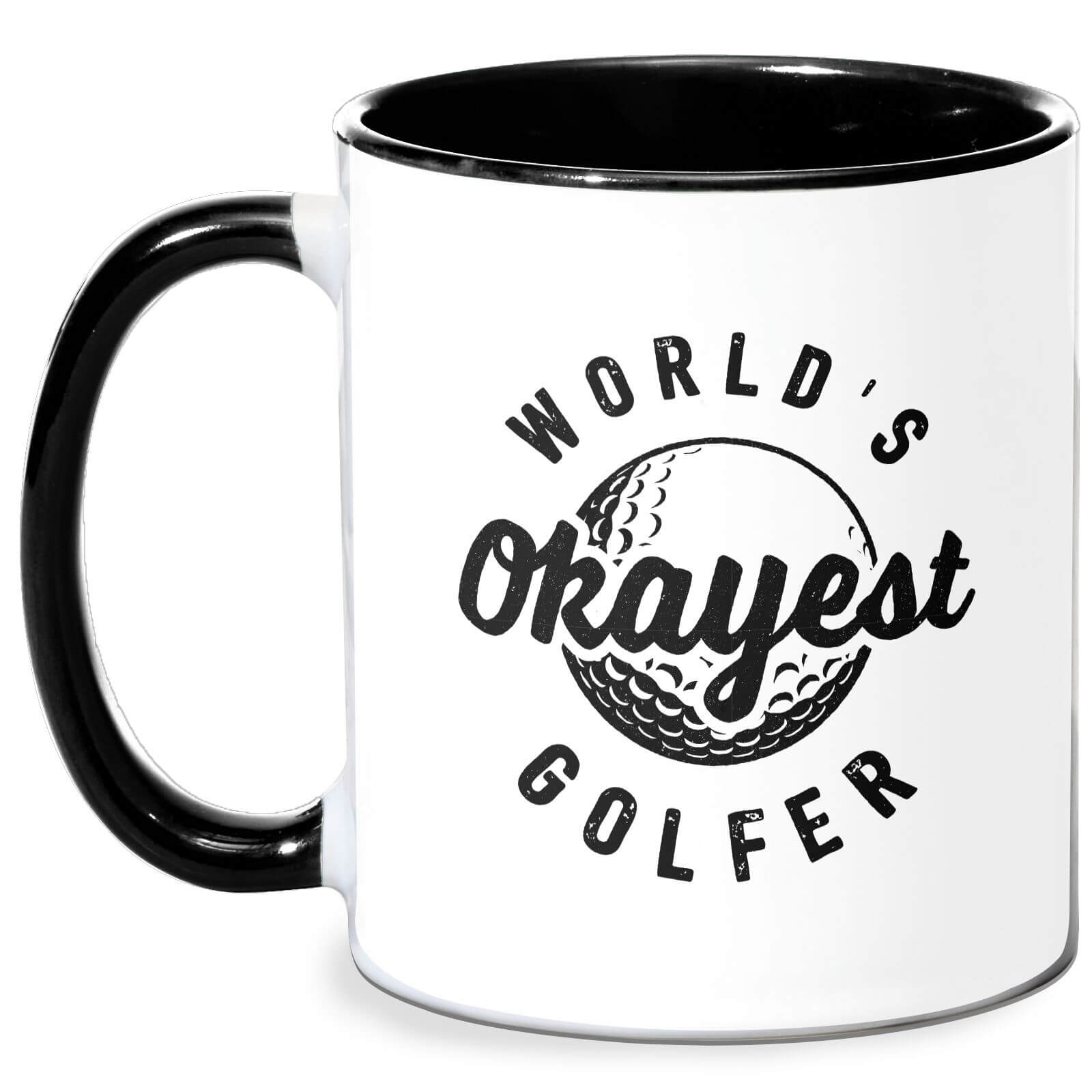 World's Okayest Golfer Mug - White/Black