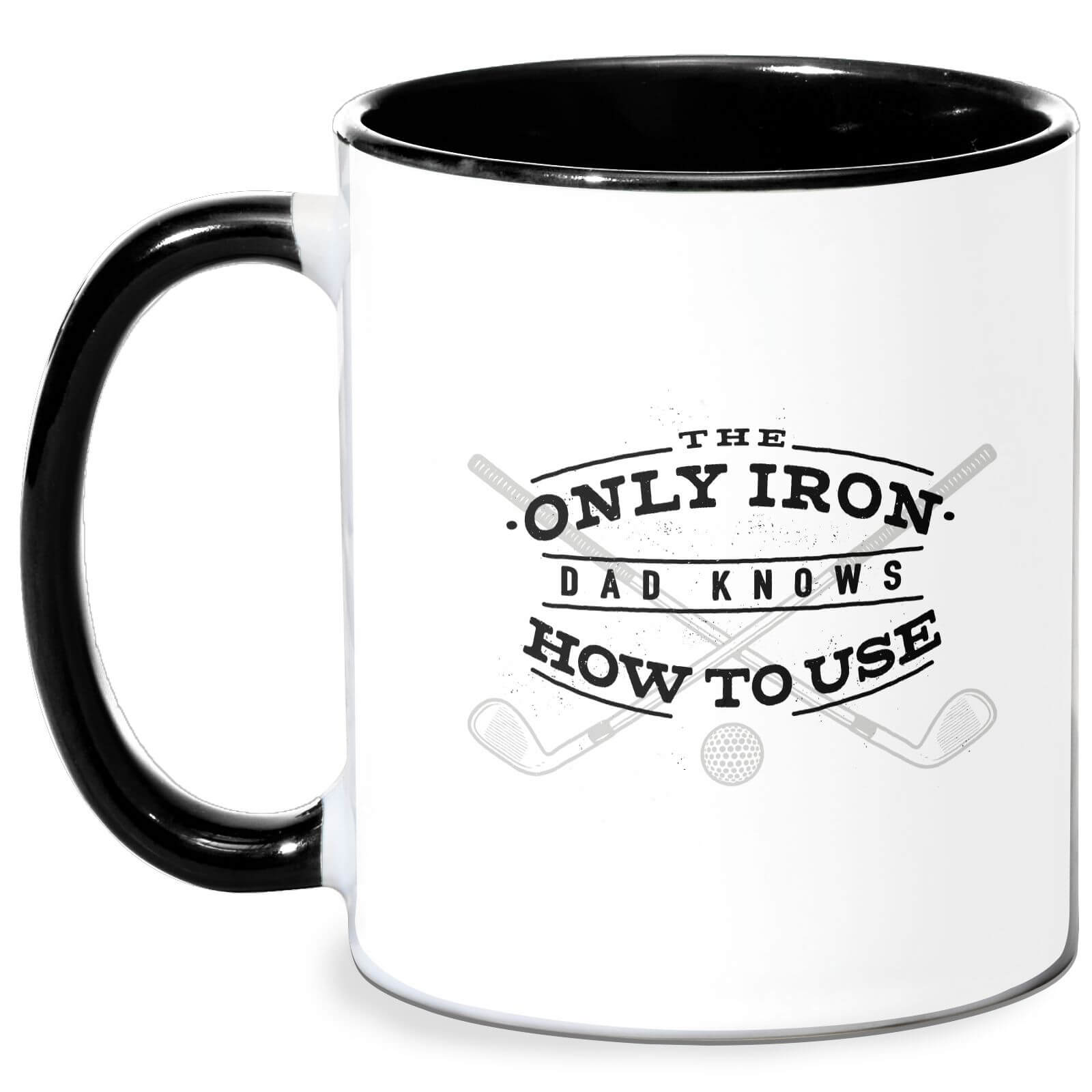 Dad's Only Iron Mug - White/Black