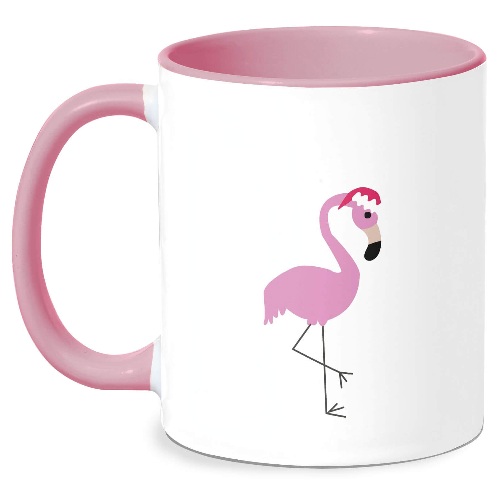 Fa La La La La La La Lamingo Mug - White/Pink