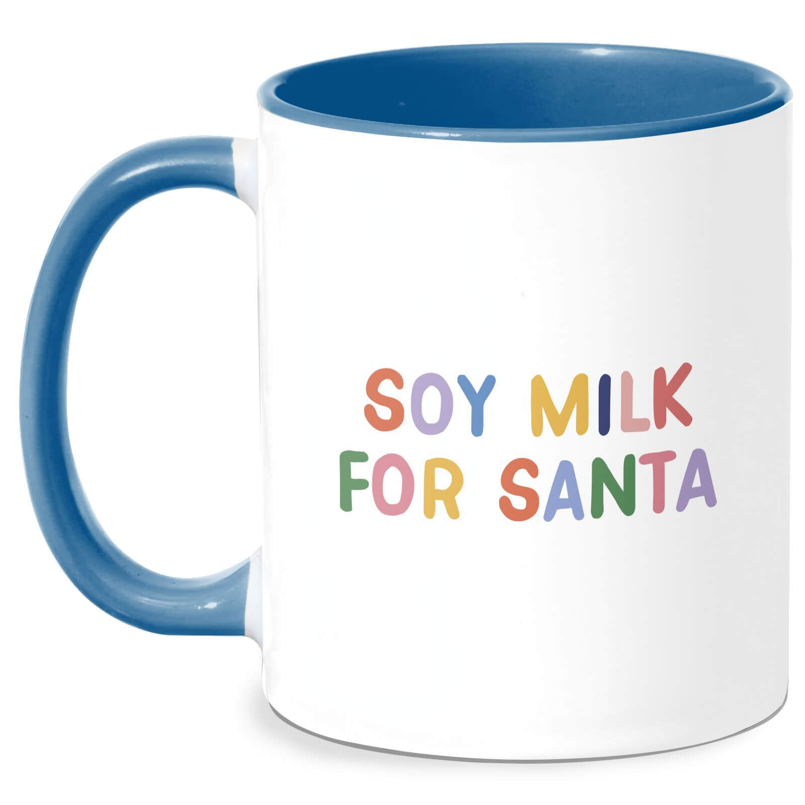 Soy Milk For Santa Mug - White/Blue