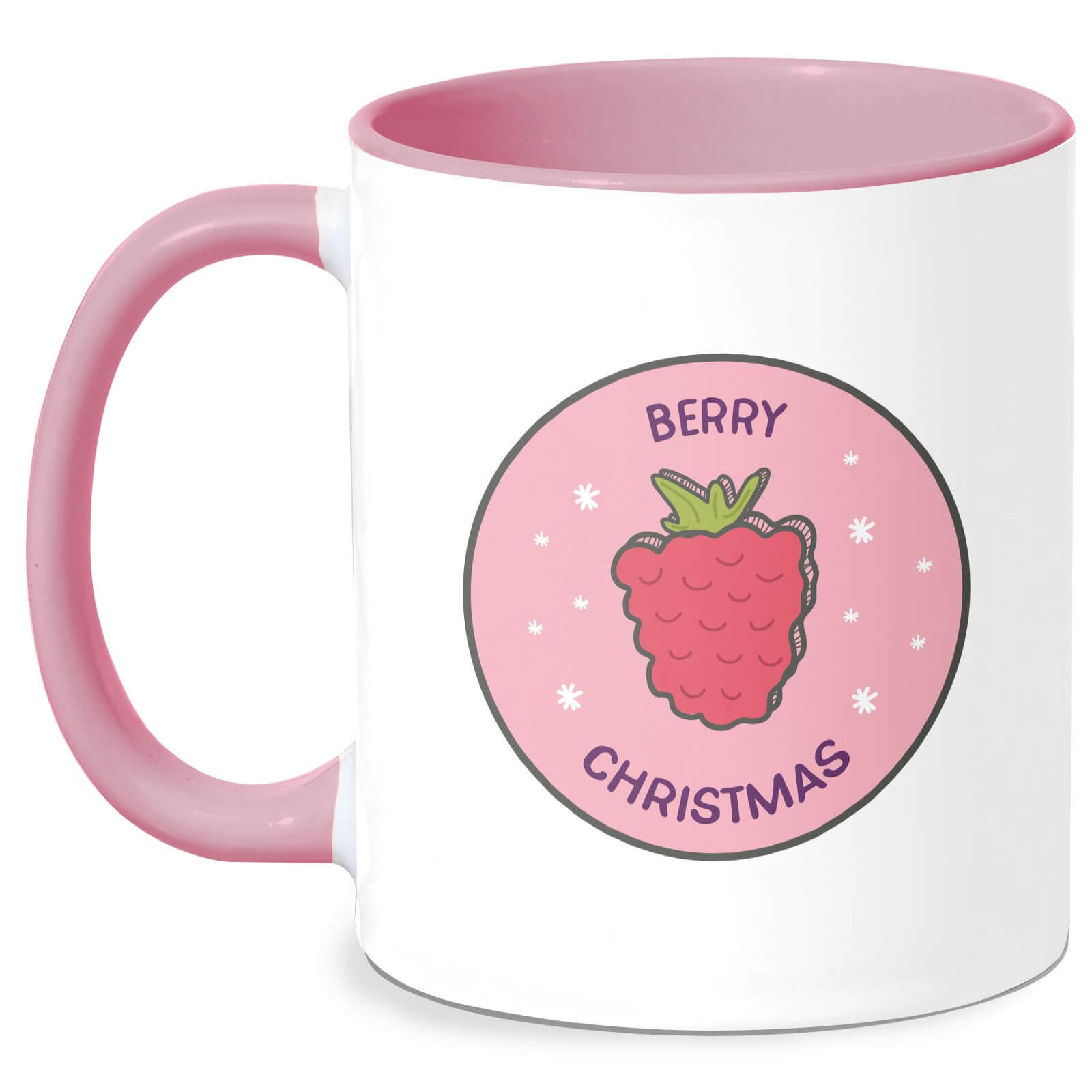 Berry Christmas Mug - White/Pink