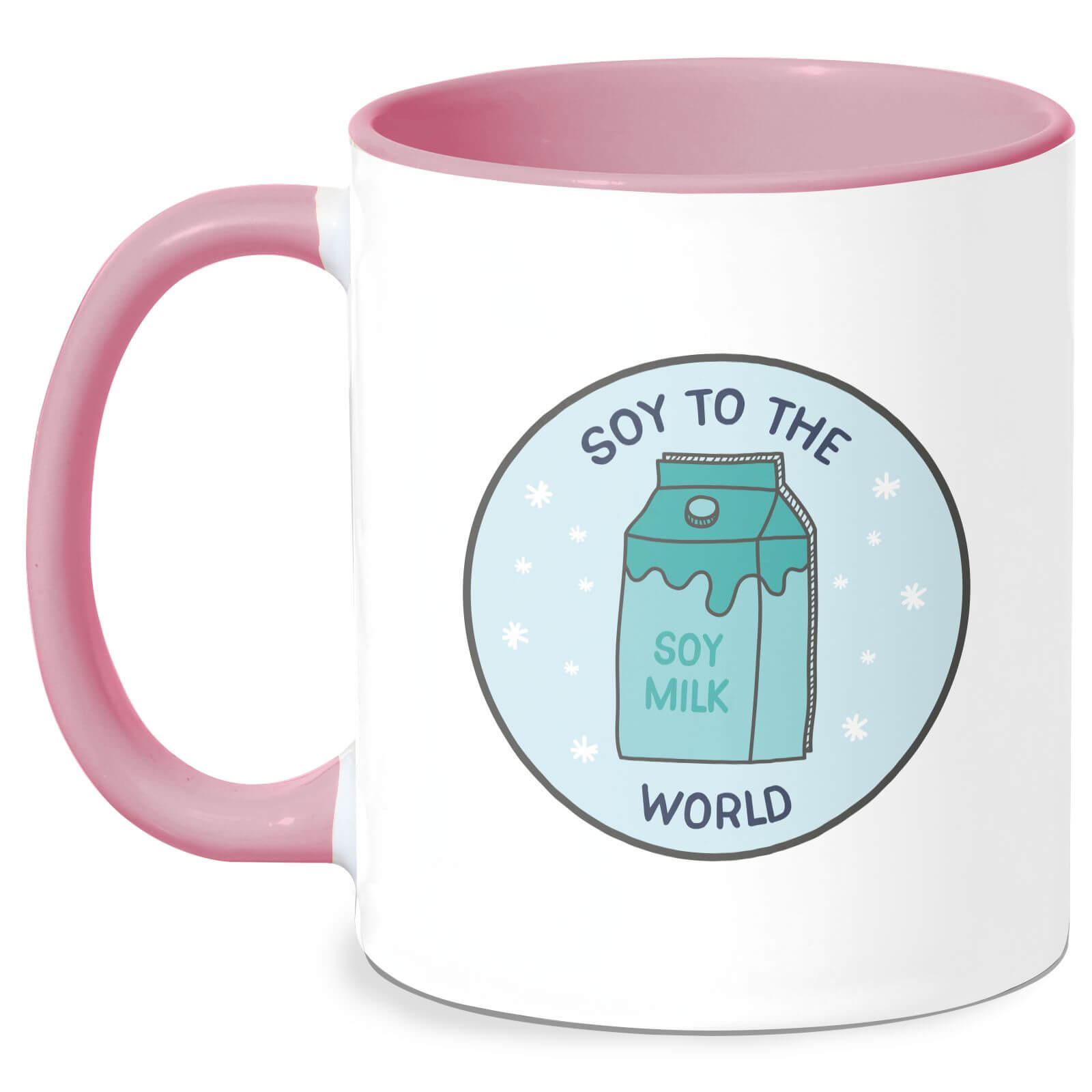 Soy To The World Mug - White/Pink