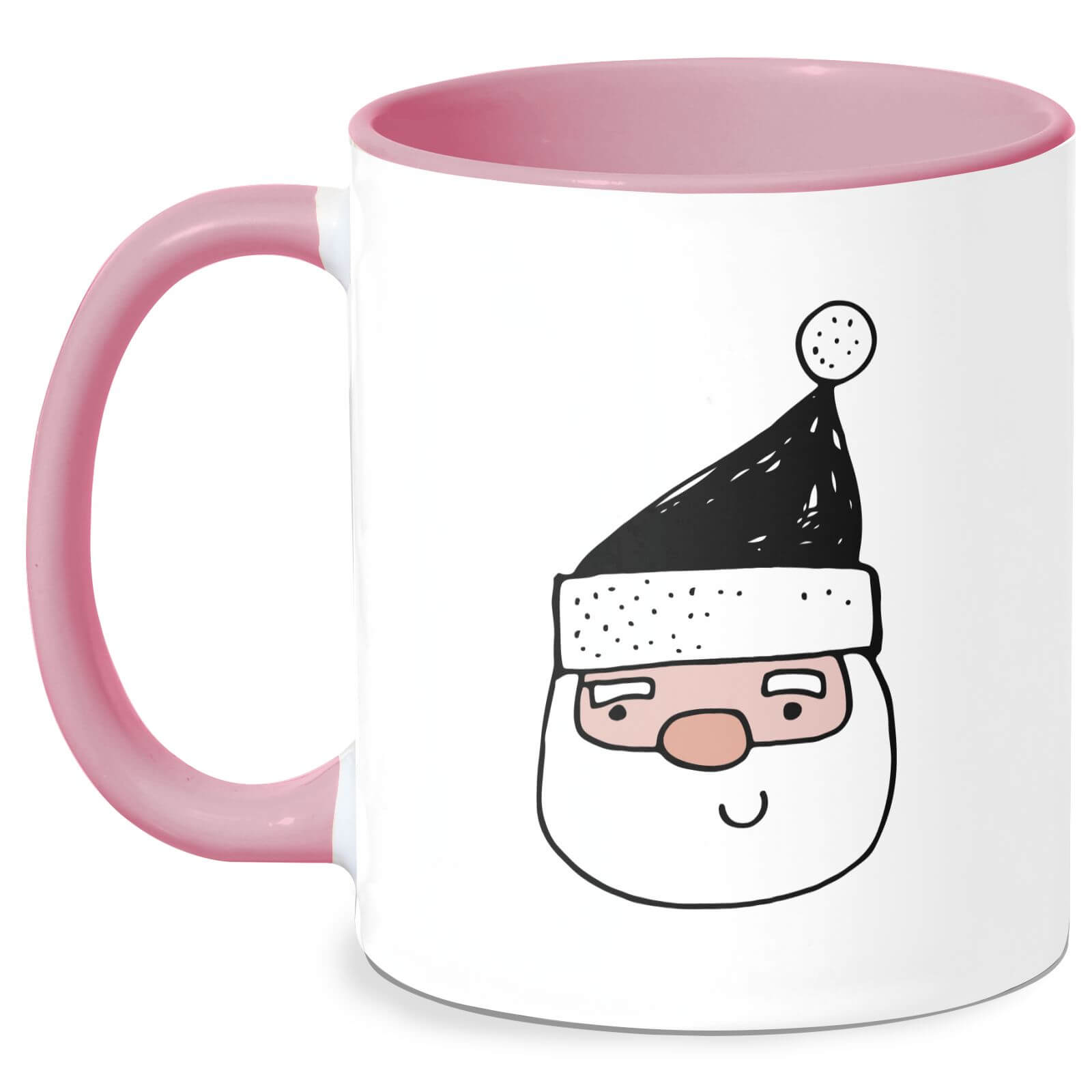 Santa Mug - White/Pink