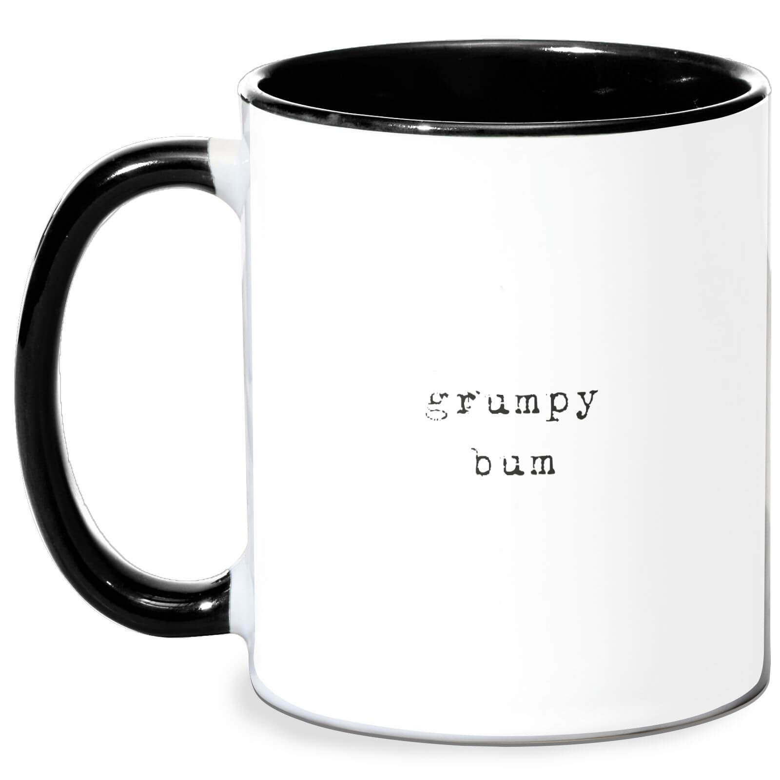 Grumpy Bum Mug - White/Black