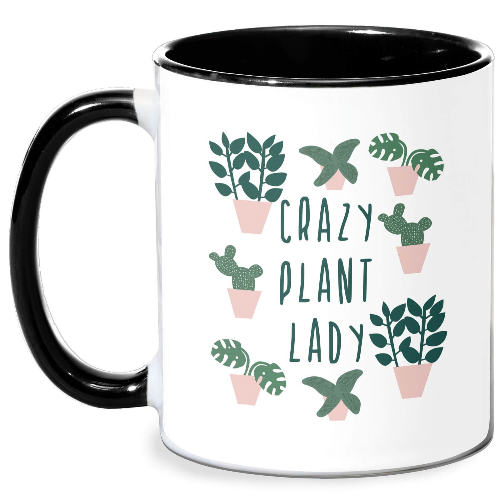 Crazy Plant Lady Mug - White/Black