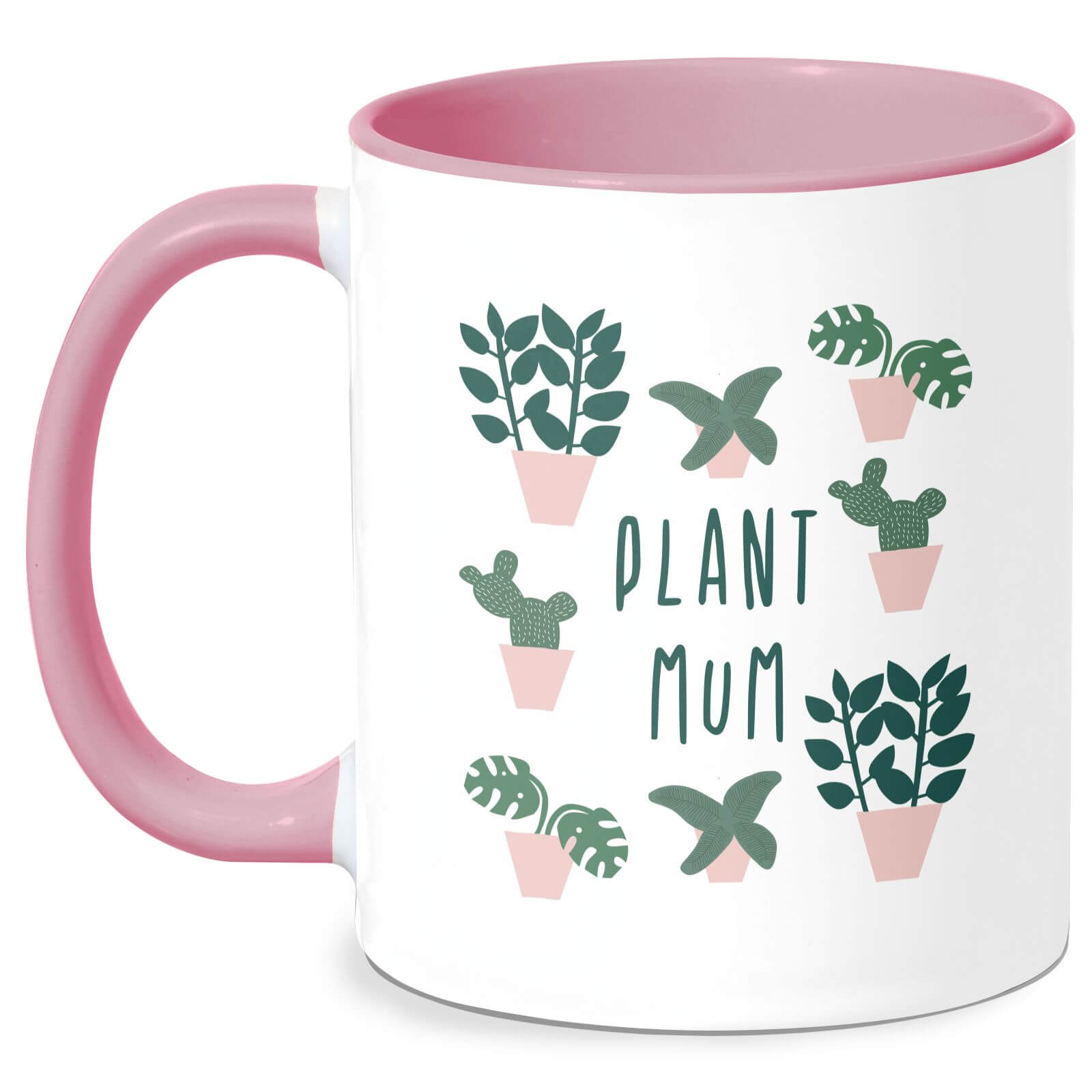 Plant Mum Mug - White/Pink