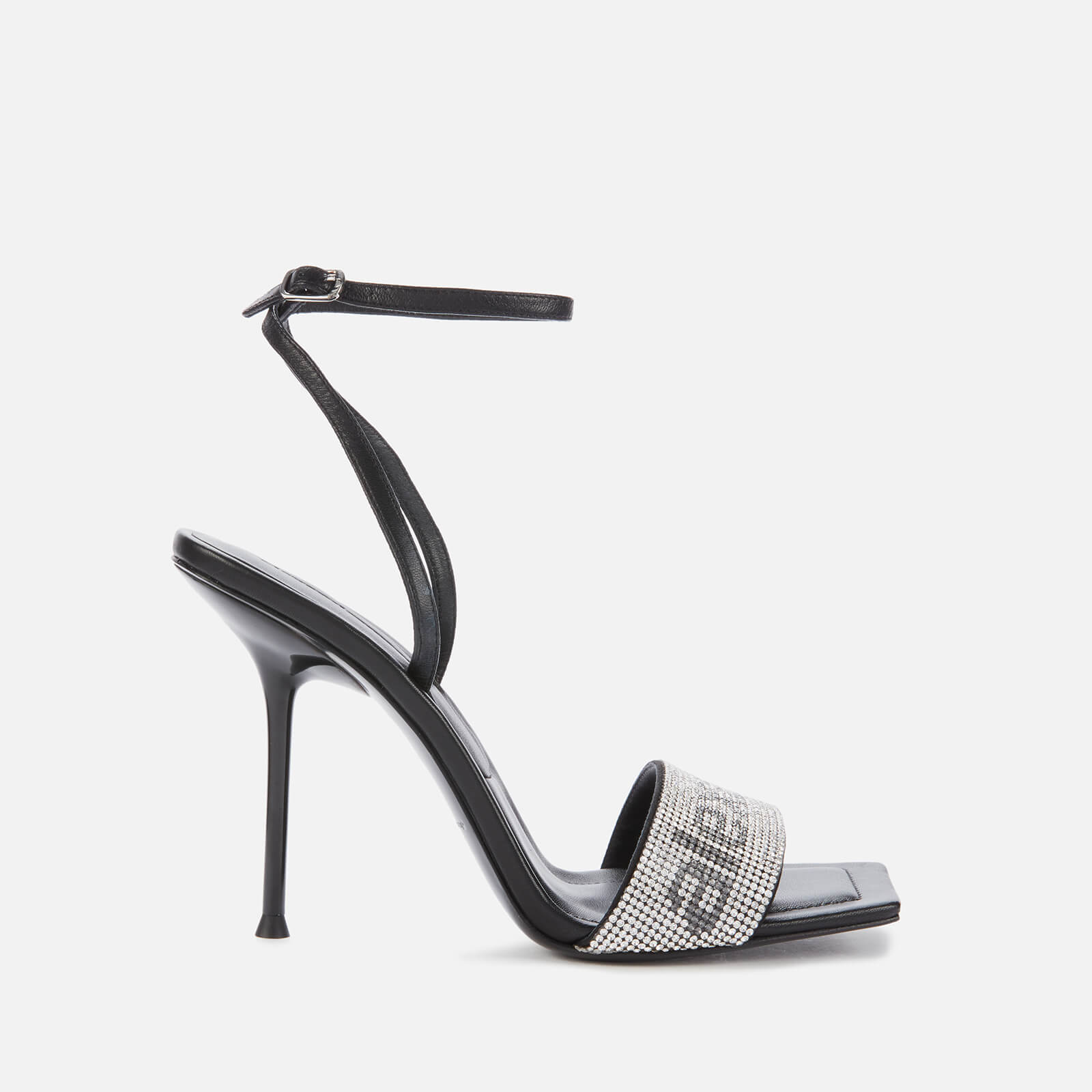 Alexander Wang Women's Julie Barely There Heeled Sandals - Black/Clear Crystal - UK 8