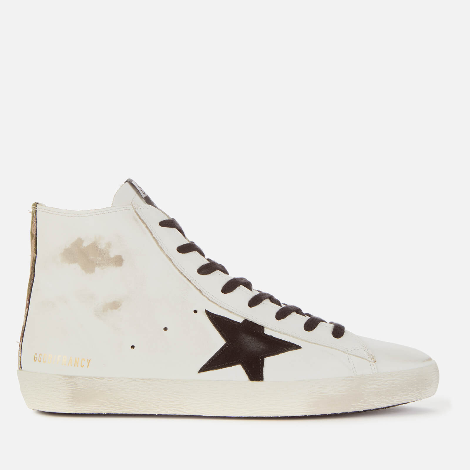 Golden Goose Deluxe Brand Men's Francy Leather Hi-Top Trainers - White/Black/Camouflage - UK 9