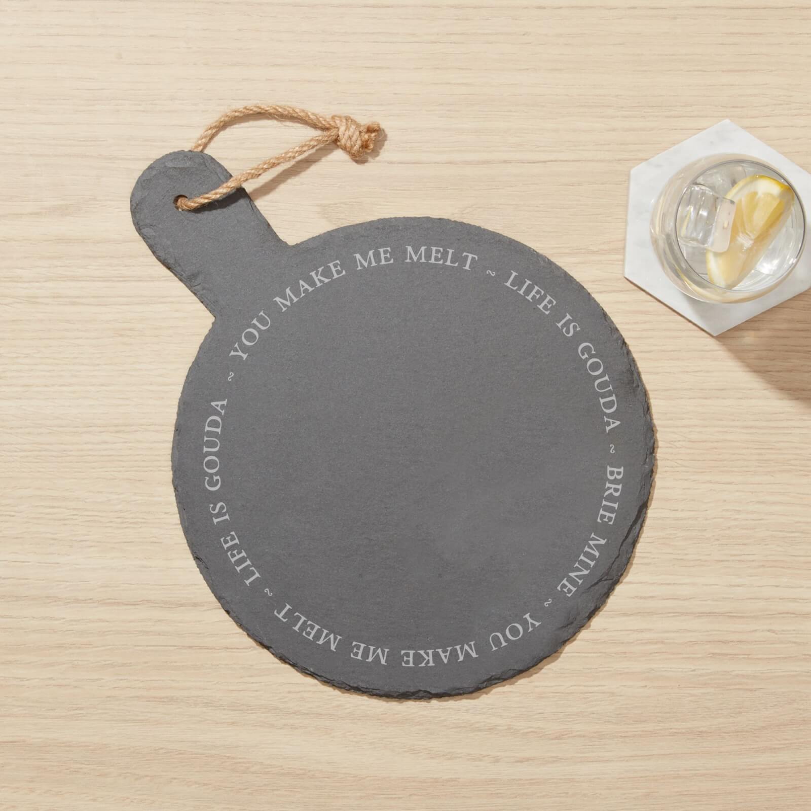Cheese Pun Engraved Slate Cheese Board