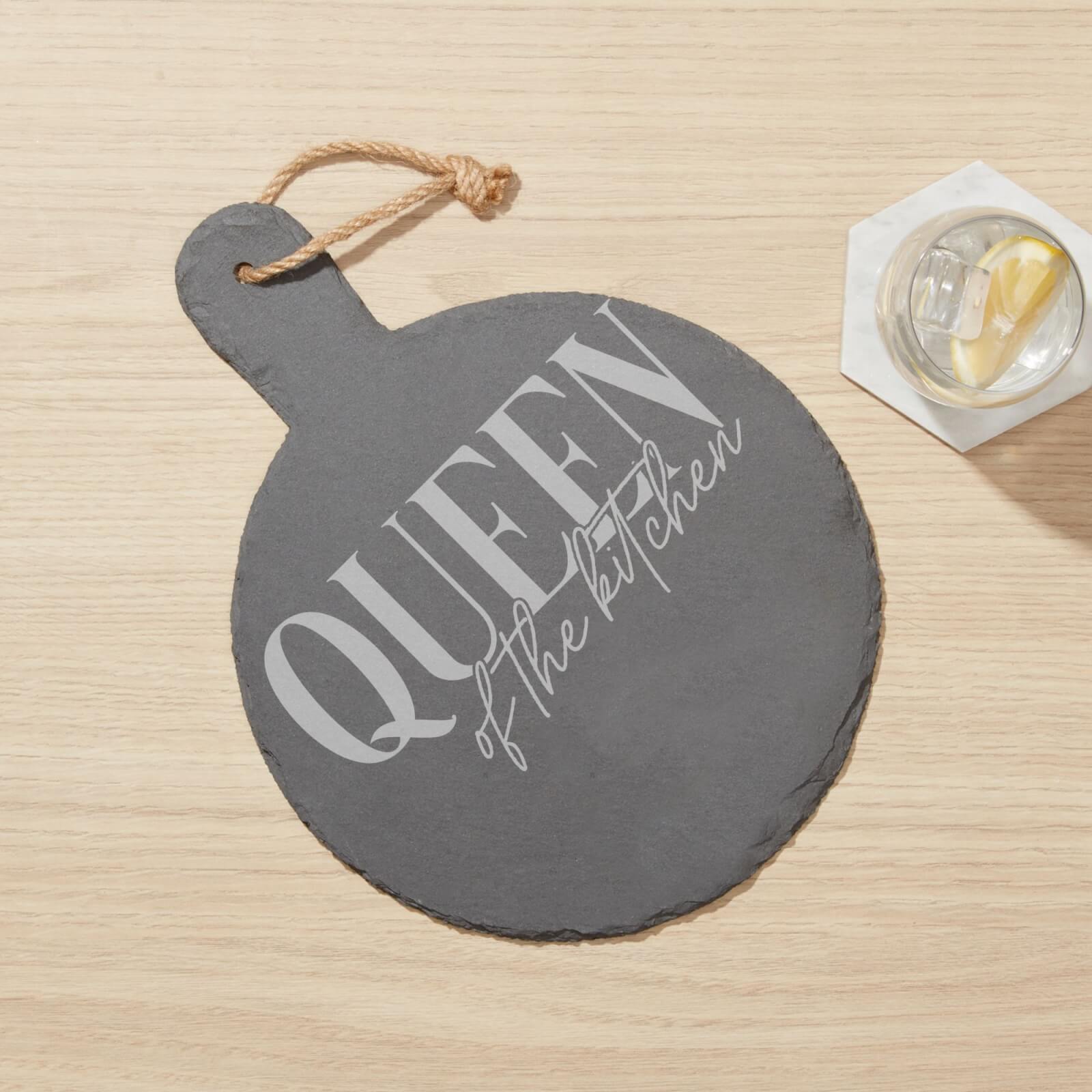 Queen Of The Kitchen Engraved Slate Cheese Board
