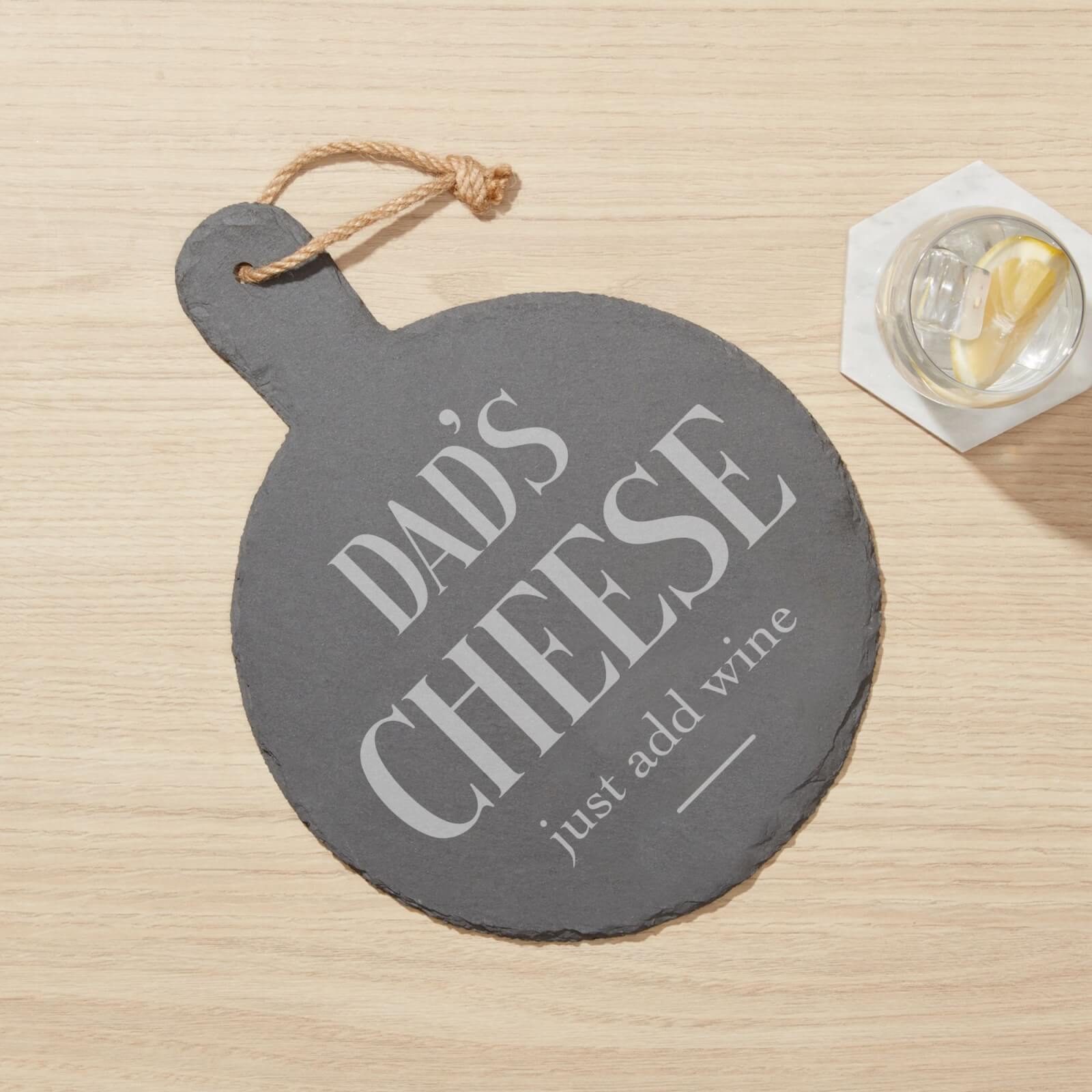 Dad's Cheese Engraved Slate Cheese Board