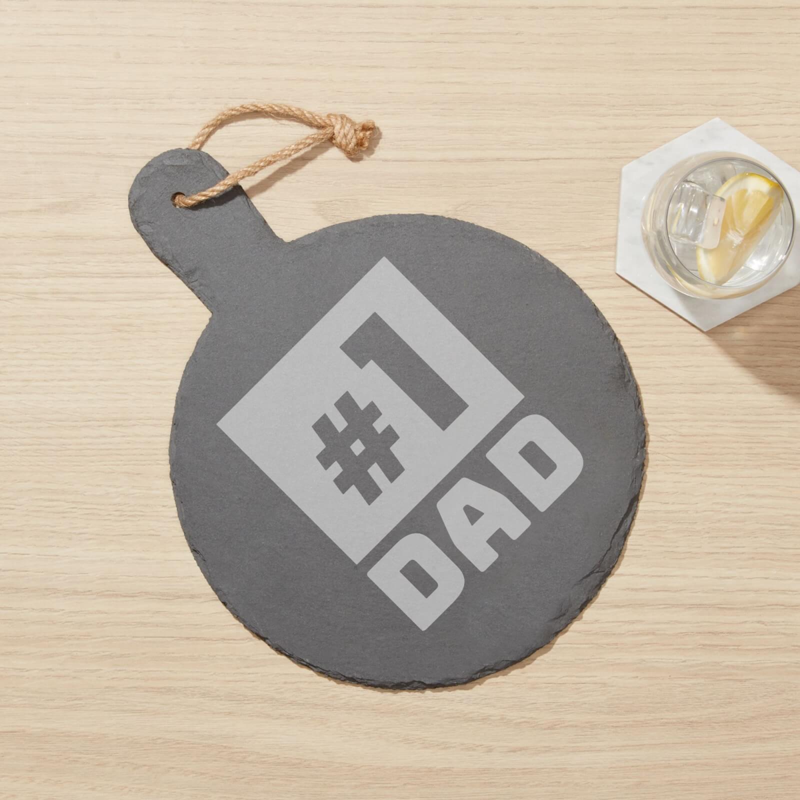 #1 Dad Engraved Slate Cheese Board
