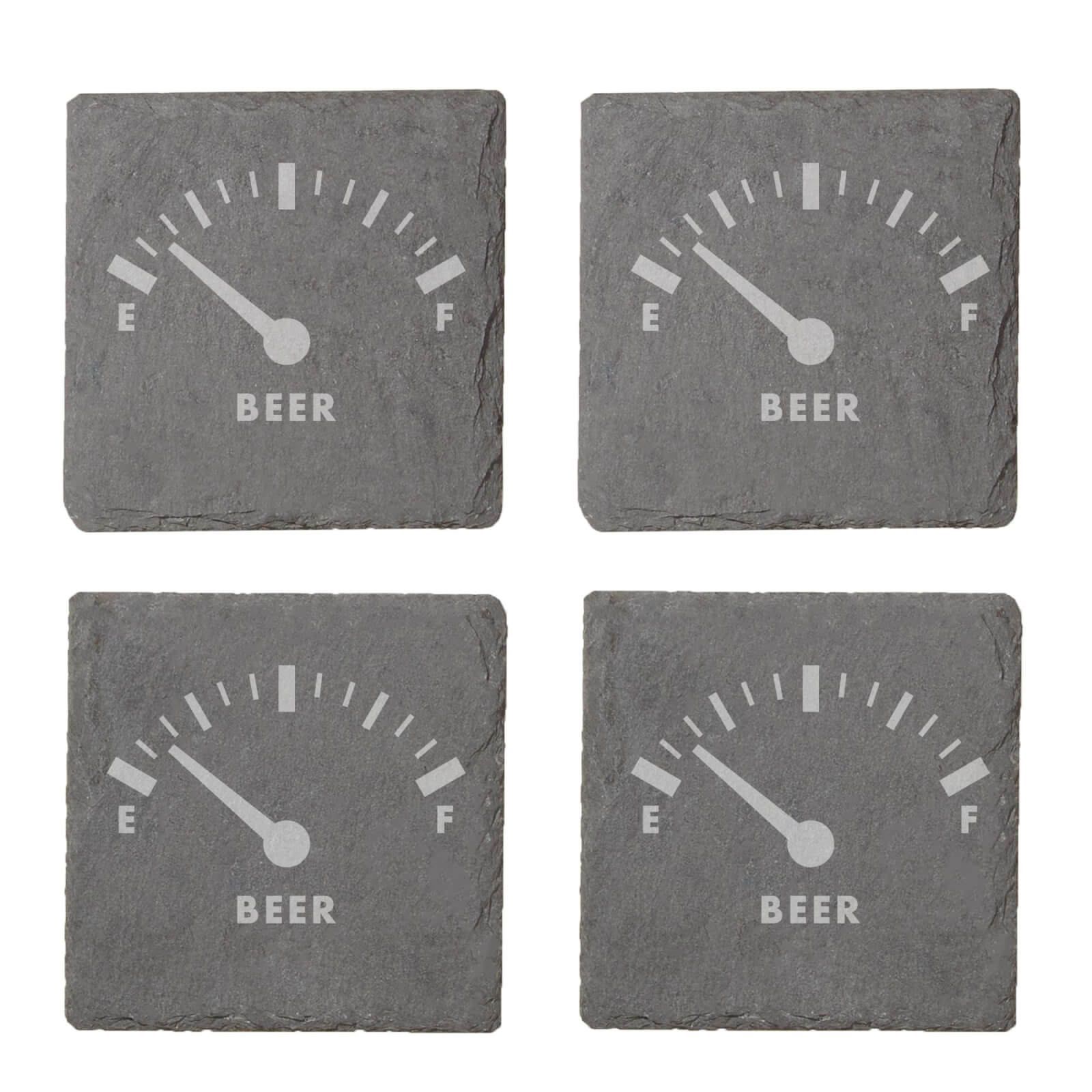Beer Fuel Engraved Slate Coaster Set