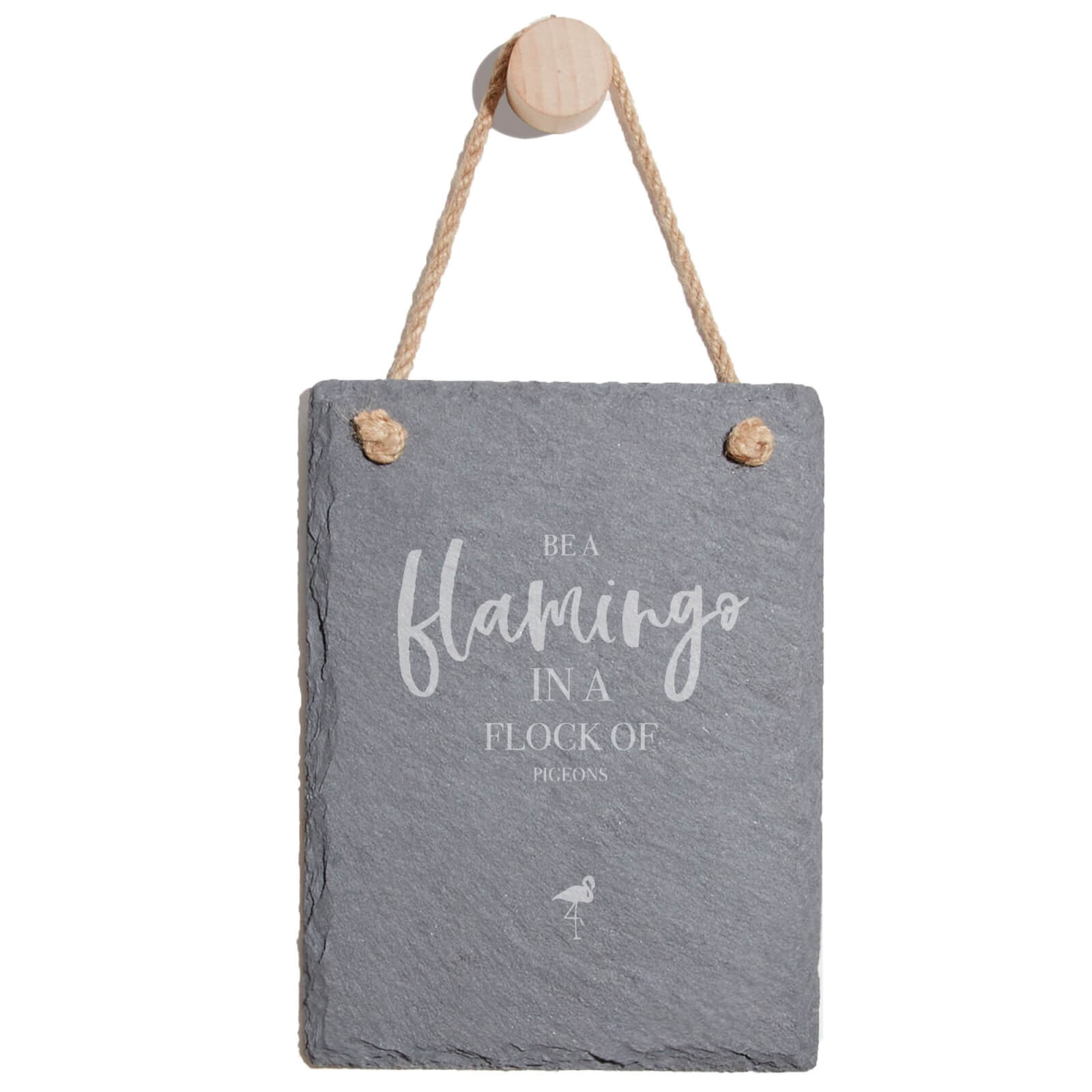 Be A Flamingo In A Flock Of Pigeons Engraved Slate Memo Board - Portrait