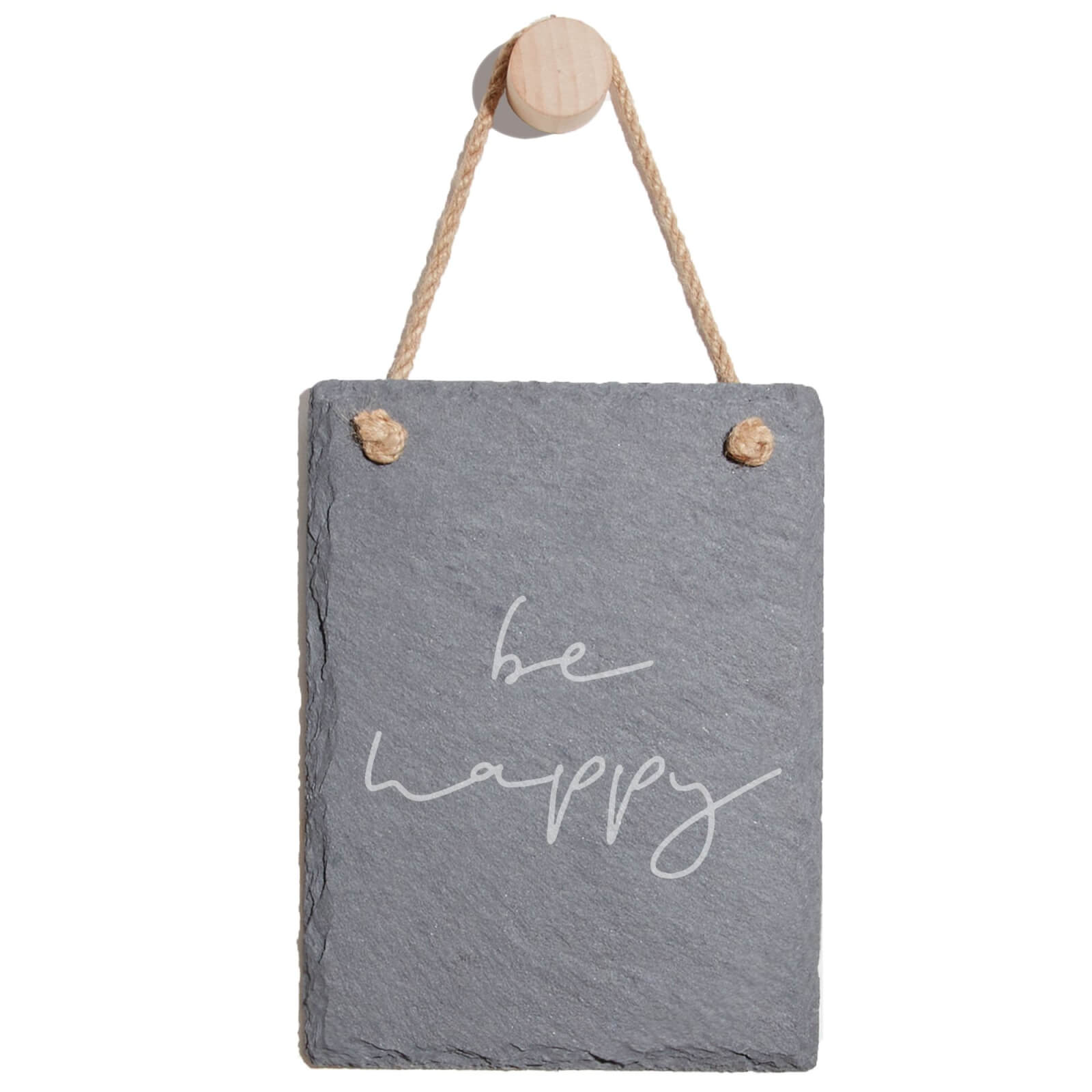 Be Happy Engraved Slate Memo Board - Portrait