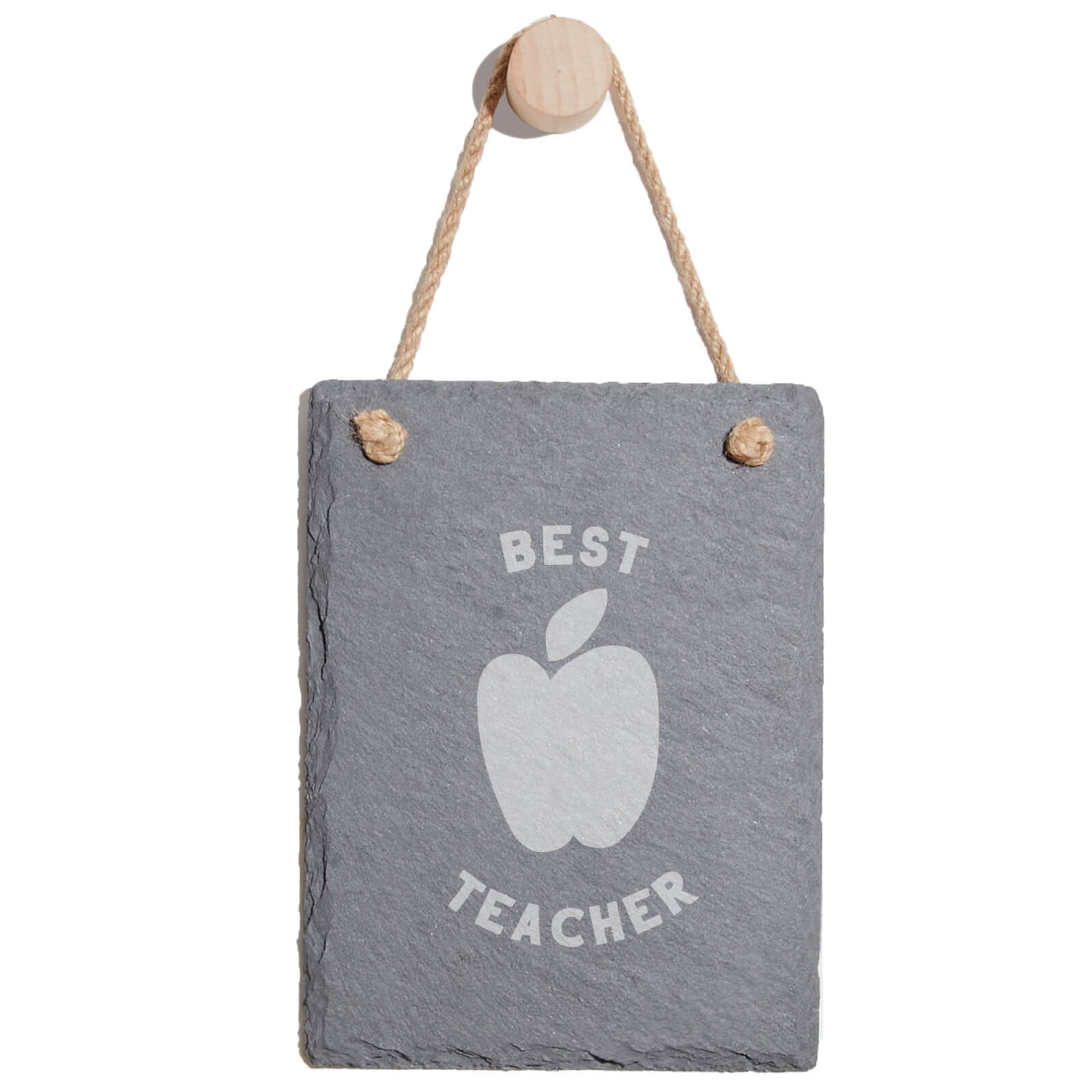 Best Teacher Engraved Slate Memo Board - Portrait