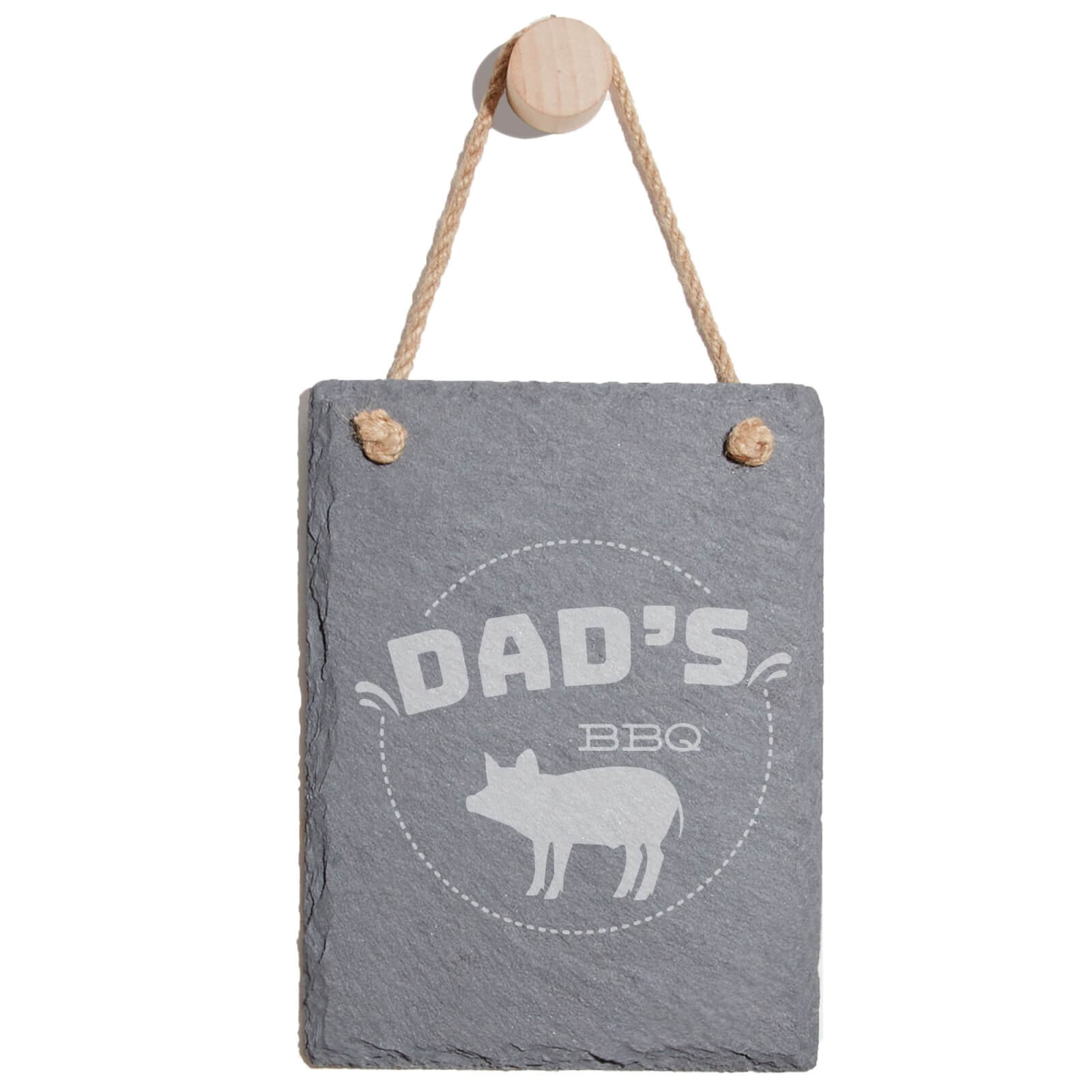 Dad's Bbq Engraved Slate Memo Board - Portrait