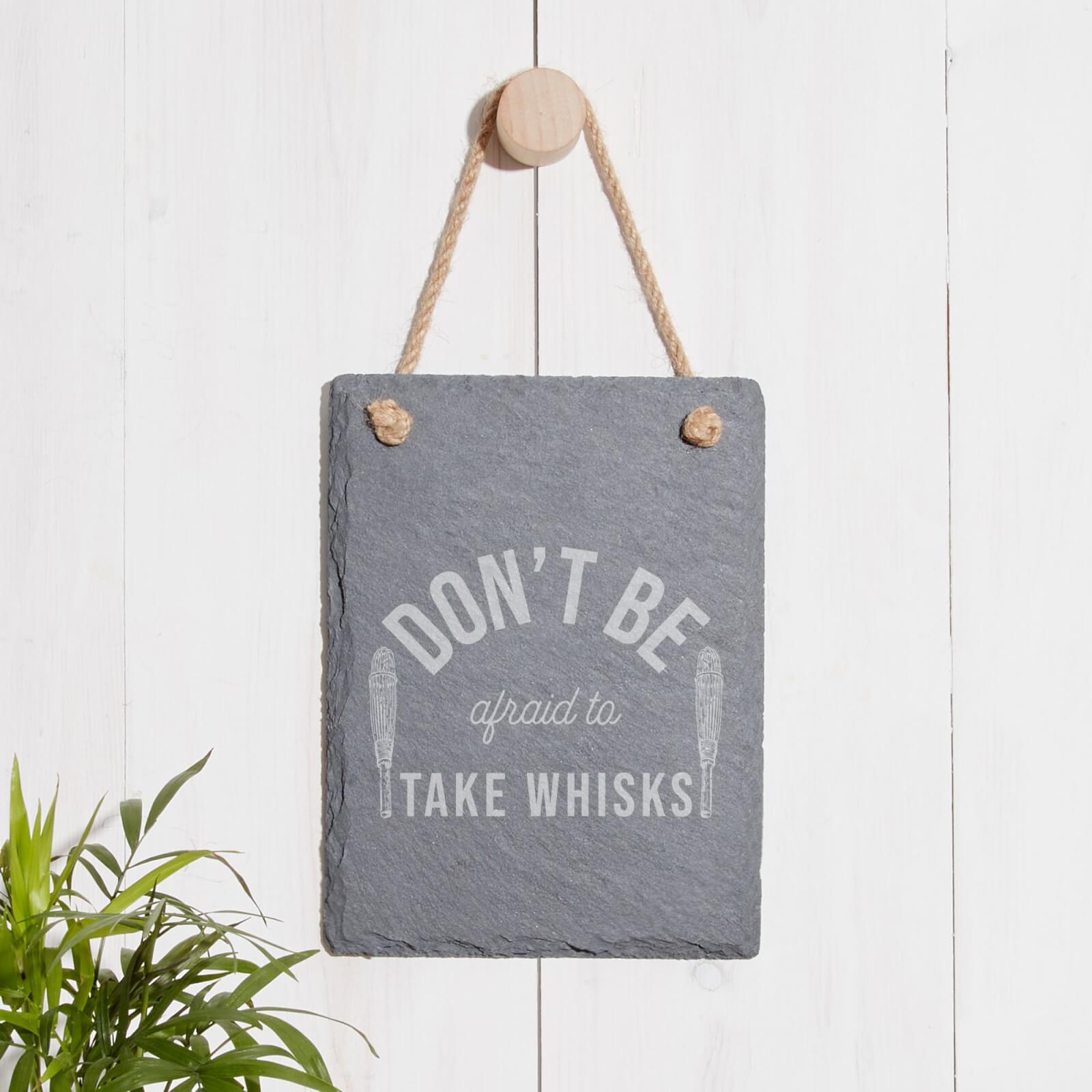 Don't Be Afraid To Take Whisks Engraved Slate Memo Board - Portrait