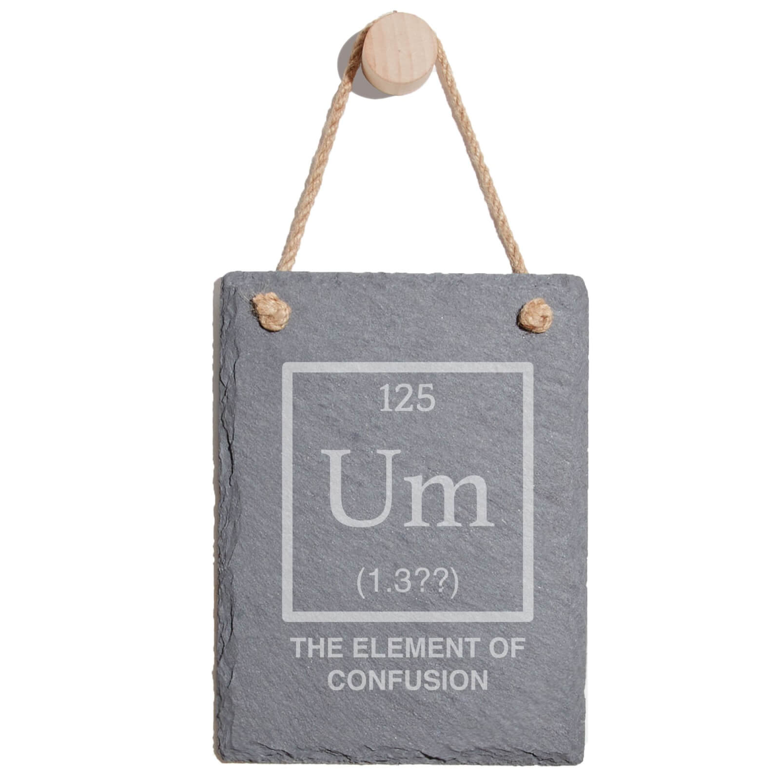 Element Of Confusion Engraved Slate Memo Board - Portrait