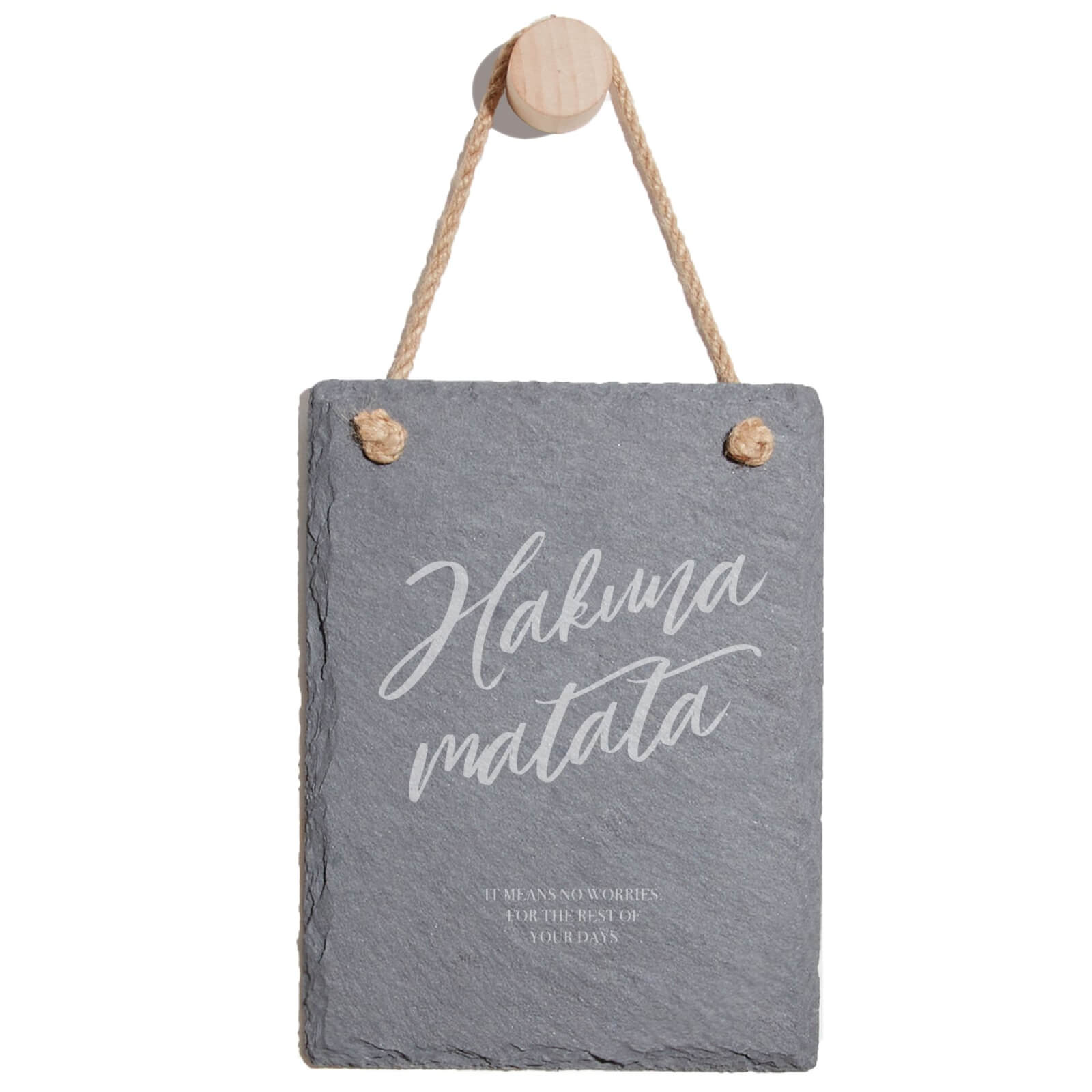 Hakuna Matata Engraved Slate Memo Board - Portrait