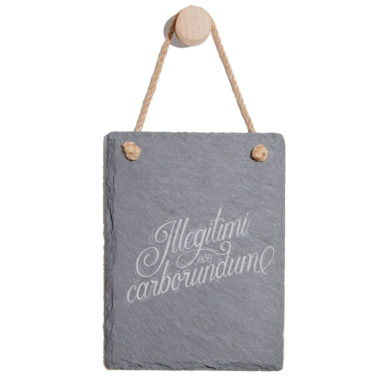 Illegitimi Non Carborundum Engraved Slate Memo Board - Portrait
