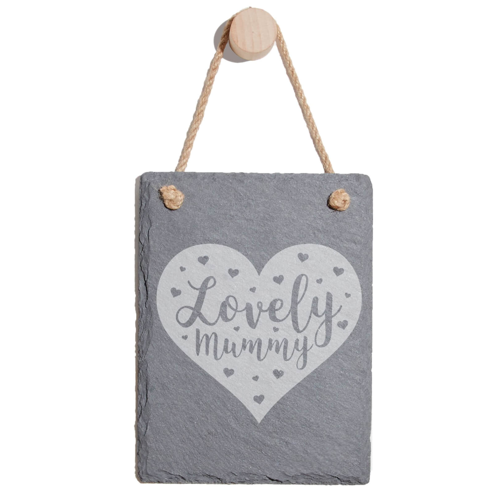 Lovely Mum Engraved Slate Memo Board - Portrait