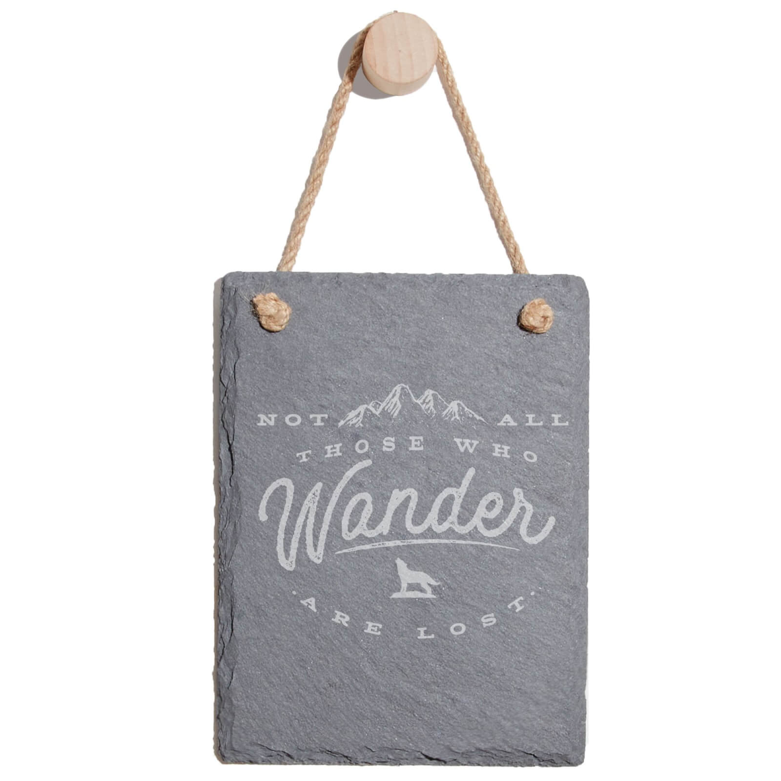Not All Those Who Wander Are Lost Engraved Slate Memo Board - Portrait