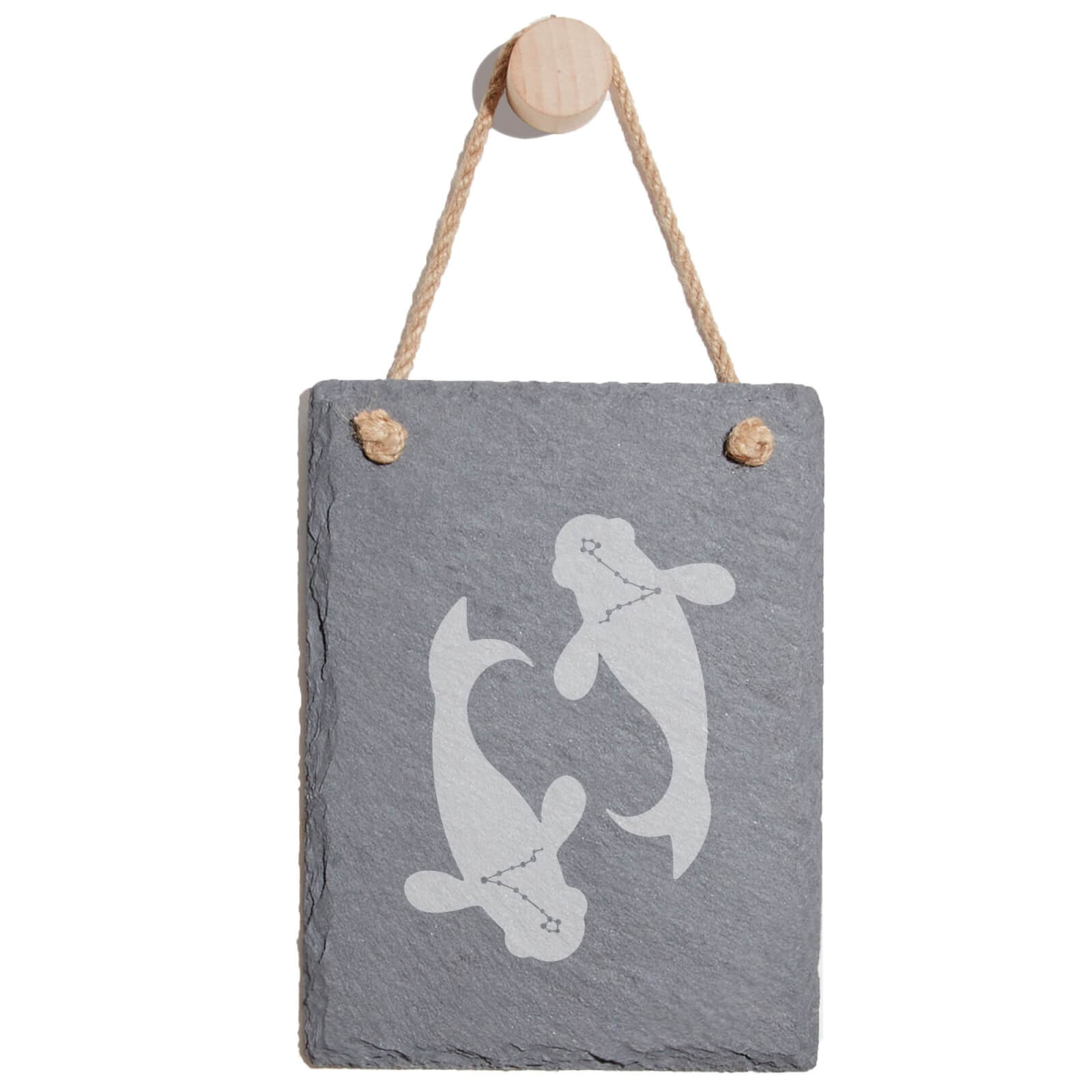 Pisces Engraved Slate Memo Board - Portrait