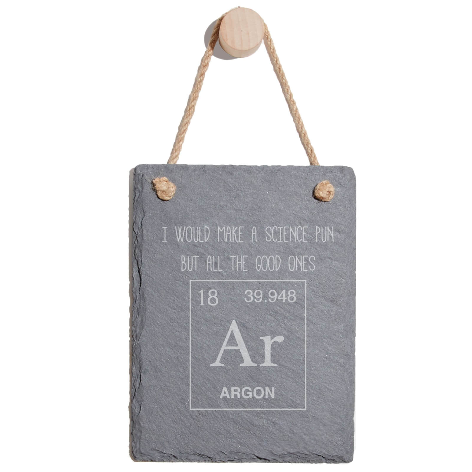 Science Pun Engraved Slate Memo Board - Portrait