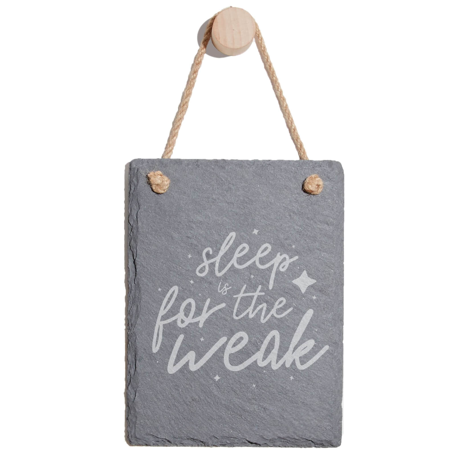 Sleep Is For The Weak Engraved Slate Memo Board - Portrait