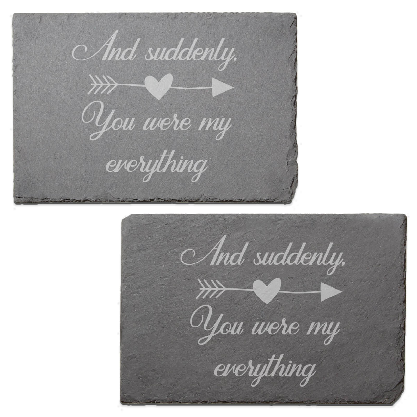 And Suddenly Engraved Slate Placemat - Set of 2
