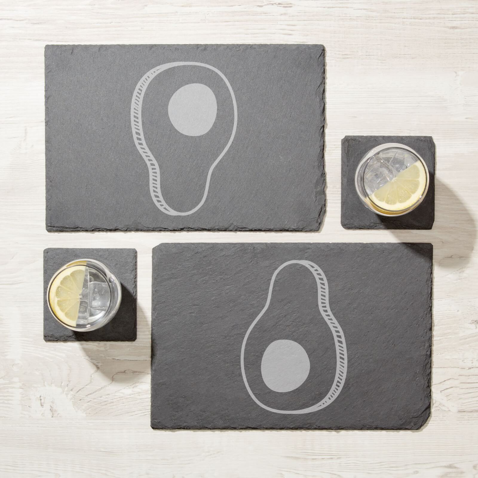 Avocado Engraved Slate Placemat - Set of 2