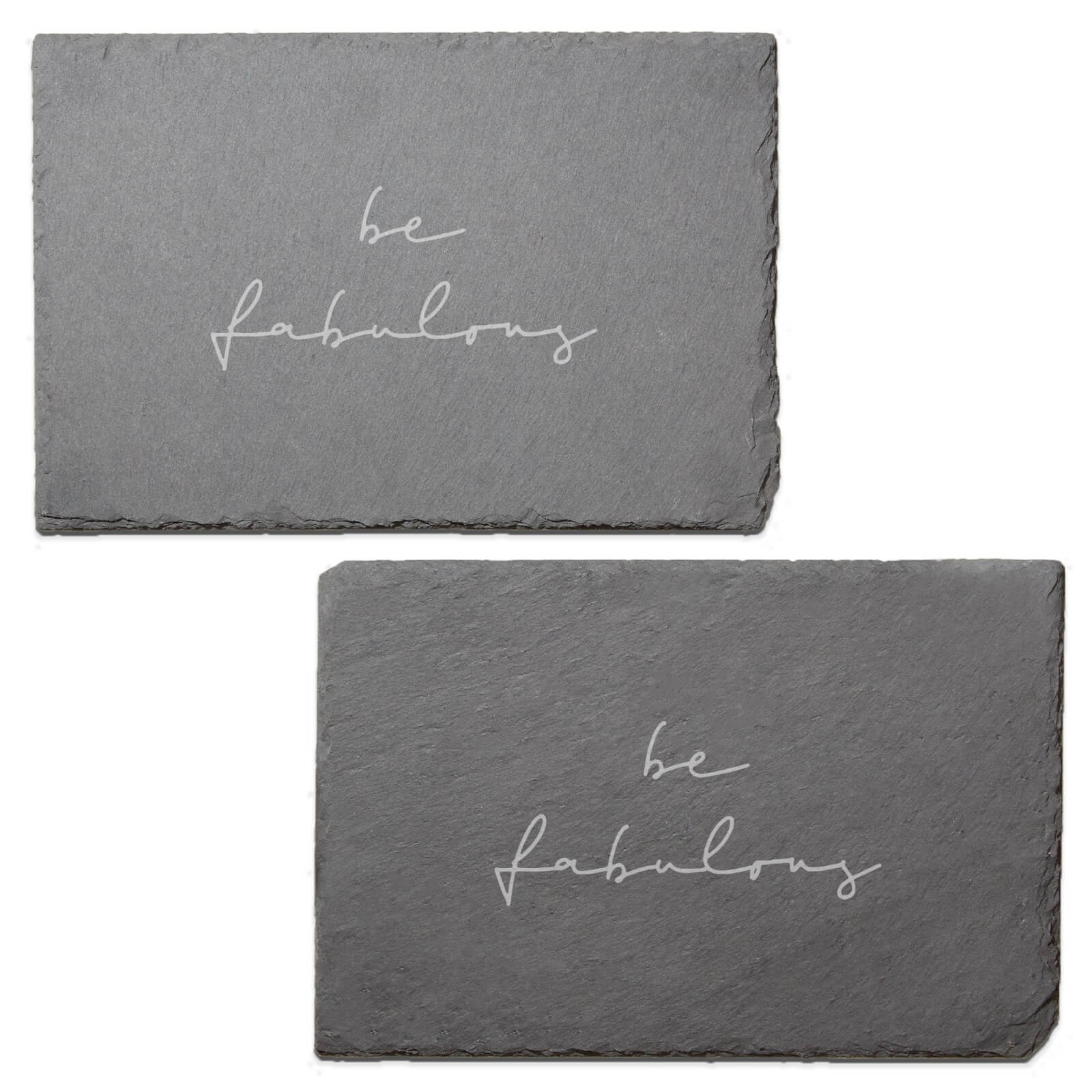 Be Fabulous Engraved Slate Placemat - Set of 2