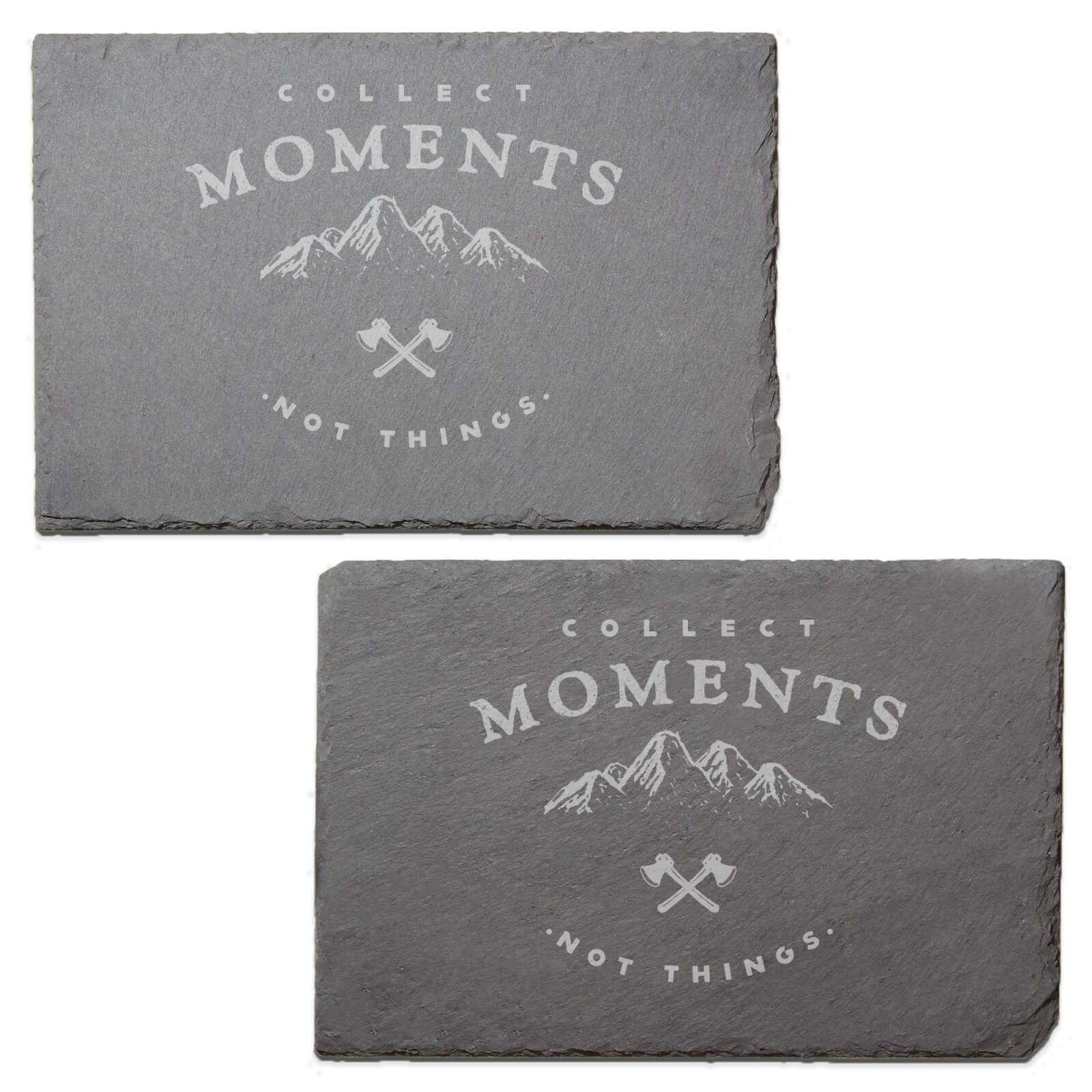 Collect Memories Not Things Engraved Slate Placemat - Set of 2