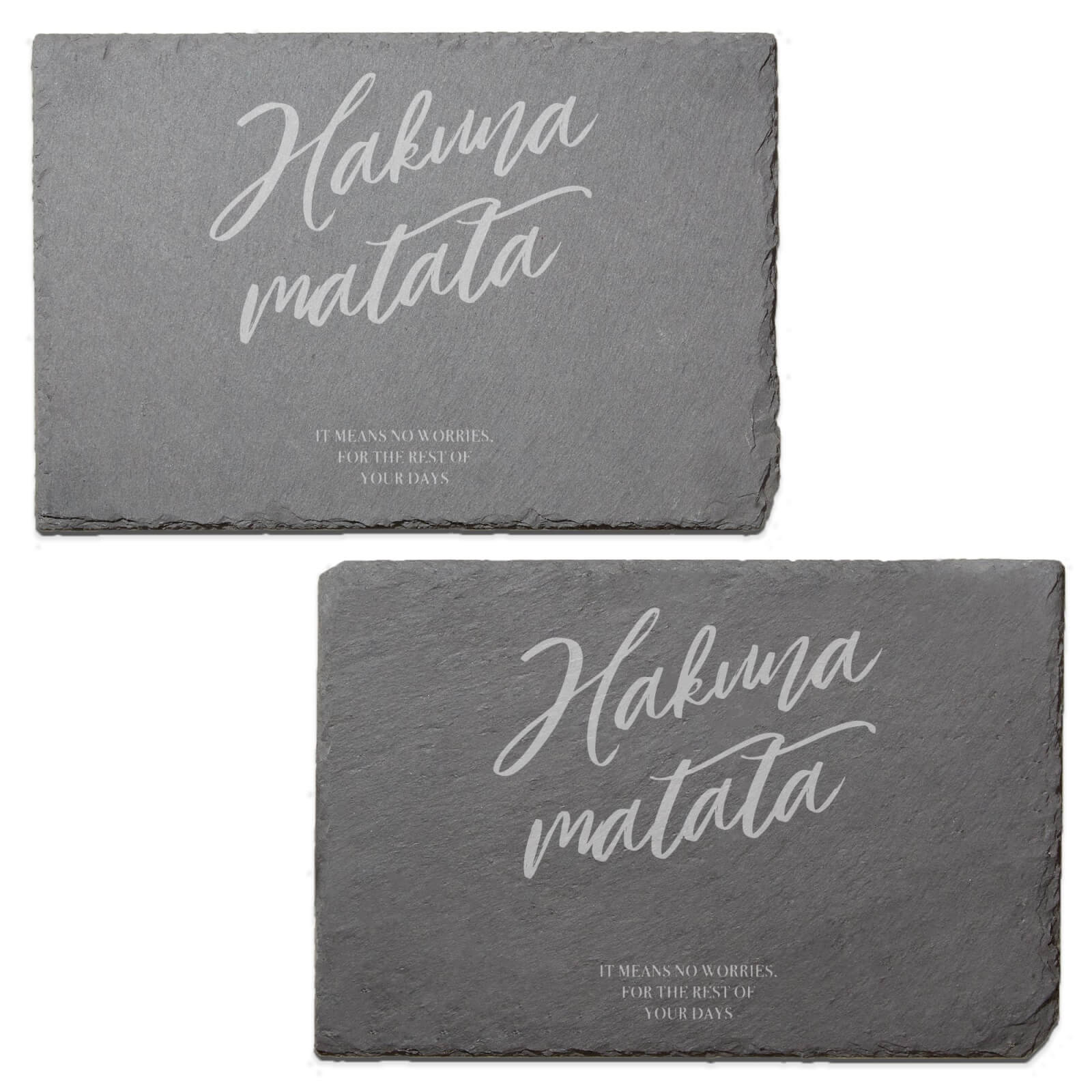 Hakuna Matata Engraved Slate Placemat - Set of 2