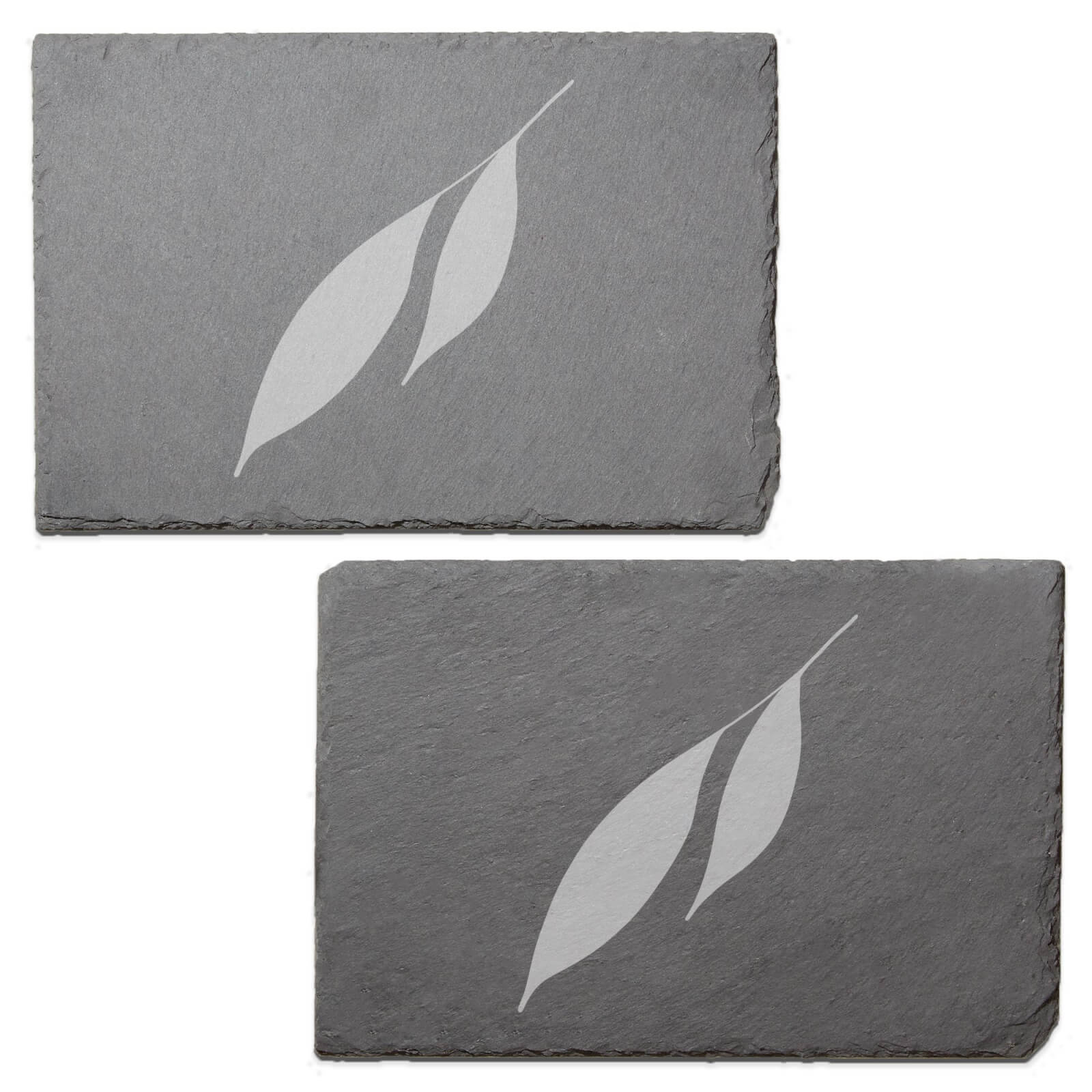 Leaves Engraved Slate Placemat - Set of 2
