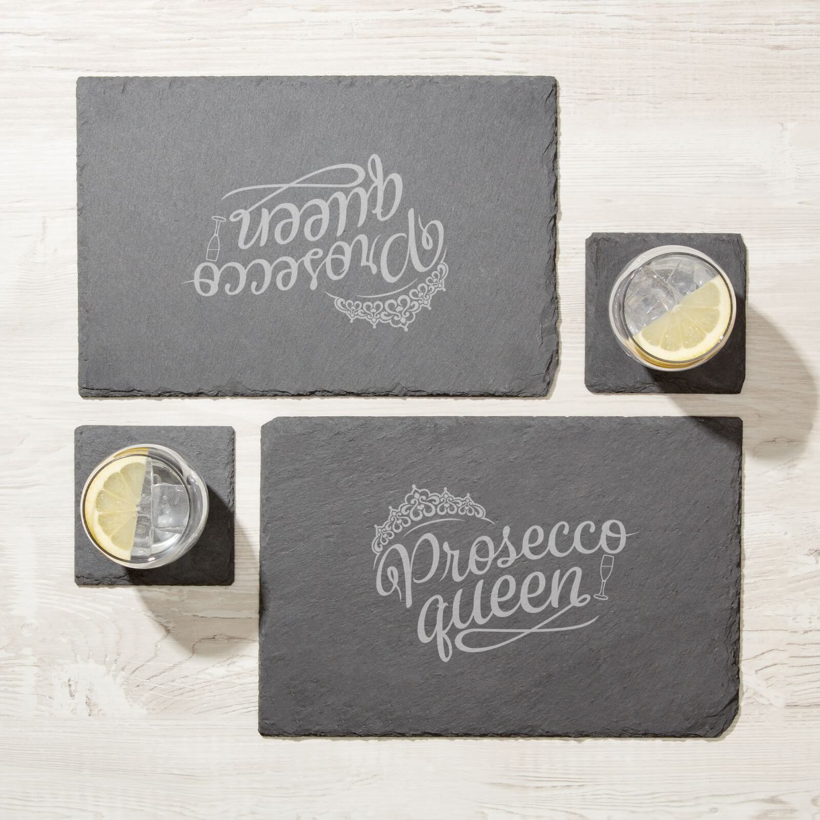 Prosecco Queen Engraved Slate Placemat - Set of 2