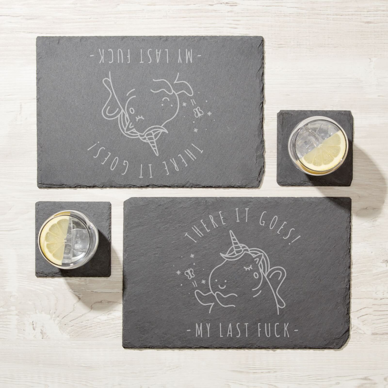 There It Goes! Engraved Slate Placemat - Set of 2