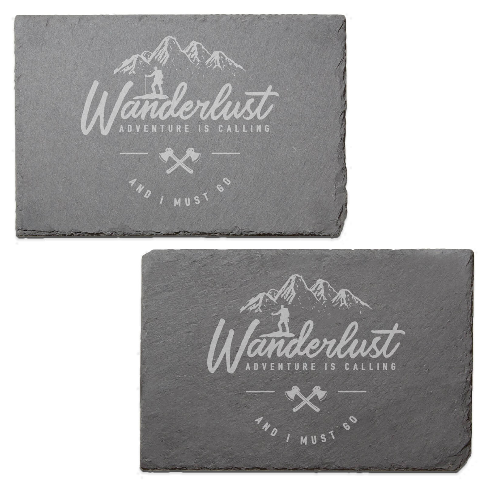 Wanderlust Engraved Slate Placemat - Set of 2