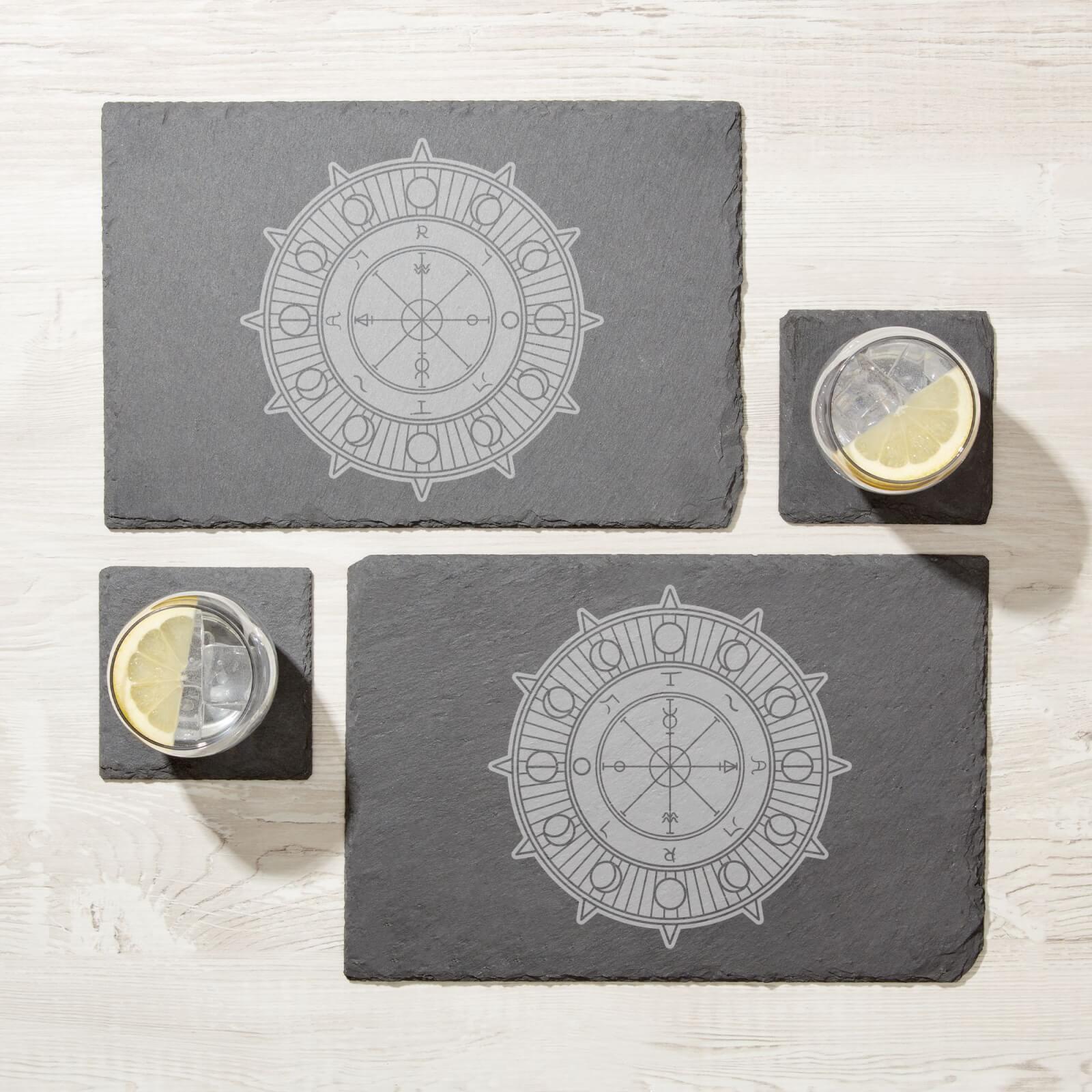 Wheel Of Fortune Engraved Slate Placemat - Set of 2
