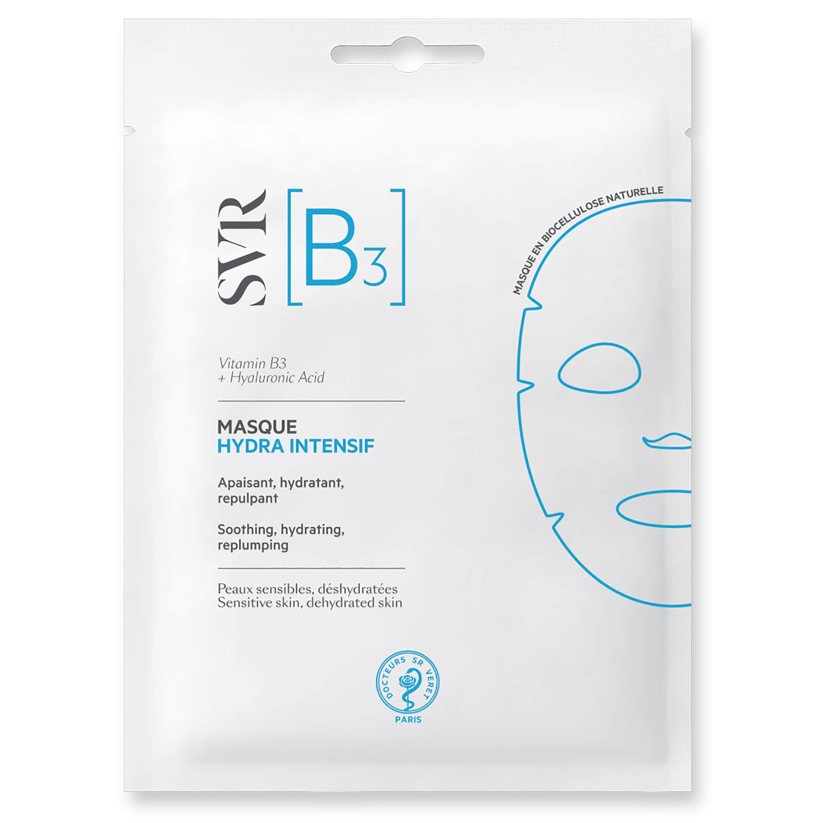 

SVR Masque B Instant Plumping and Hydration 5% Vit B3 Bio-Cellulose Sheet Mask