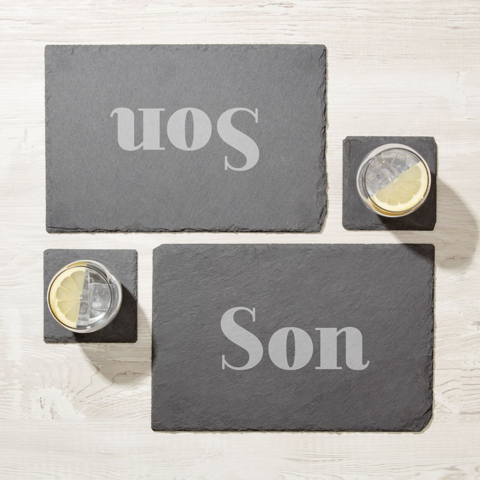Son Engraved Slate Placemat - Set of 2