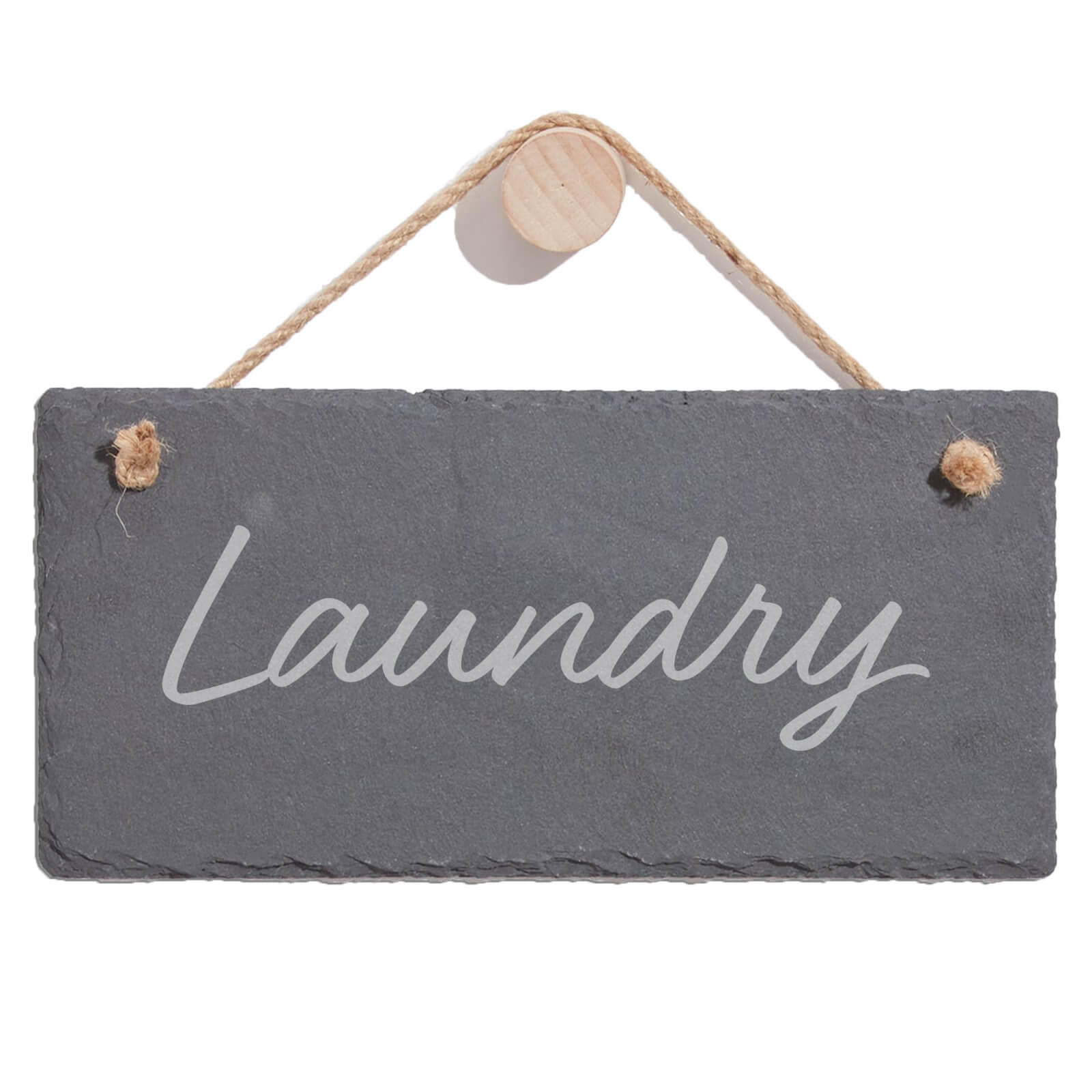 Laundry Engraved Slate Hanging Sign