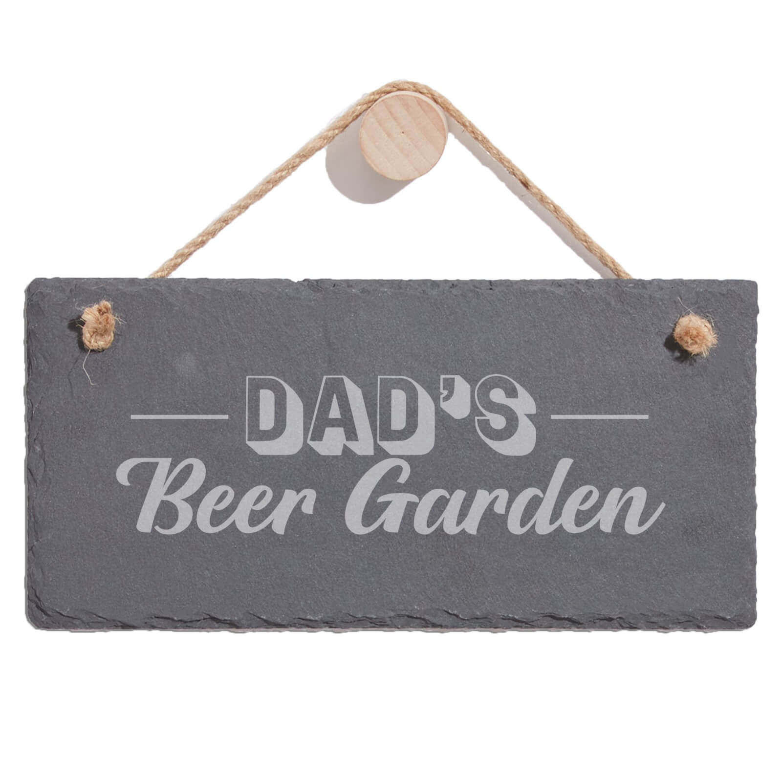 Dad's Beer Garden Engraved Slate Hanging Sign
