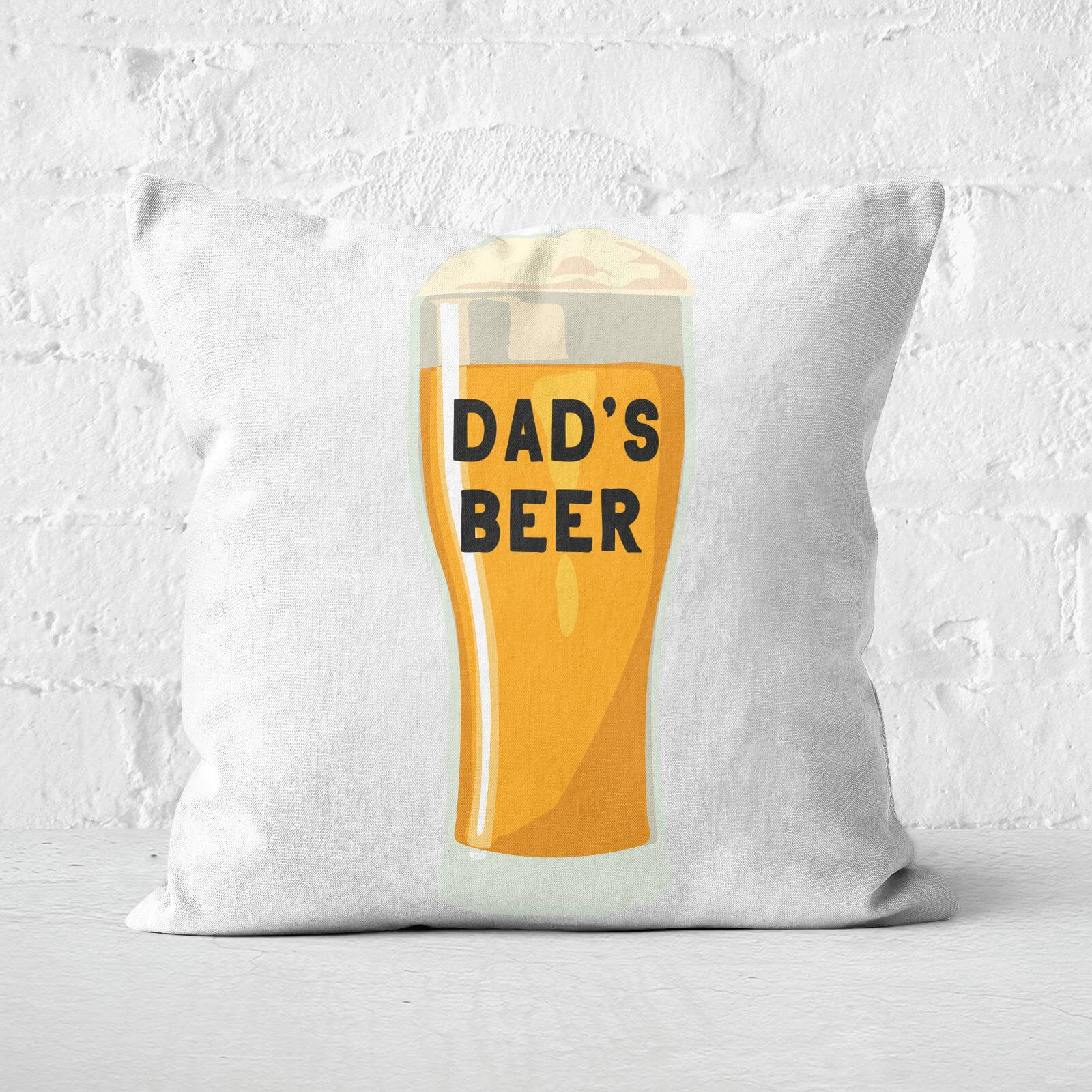 Dad's Beer Square Cushion - 60x60cm - Soft Touch