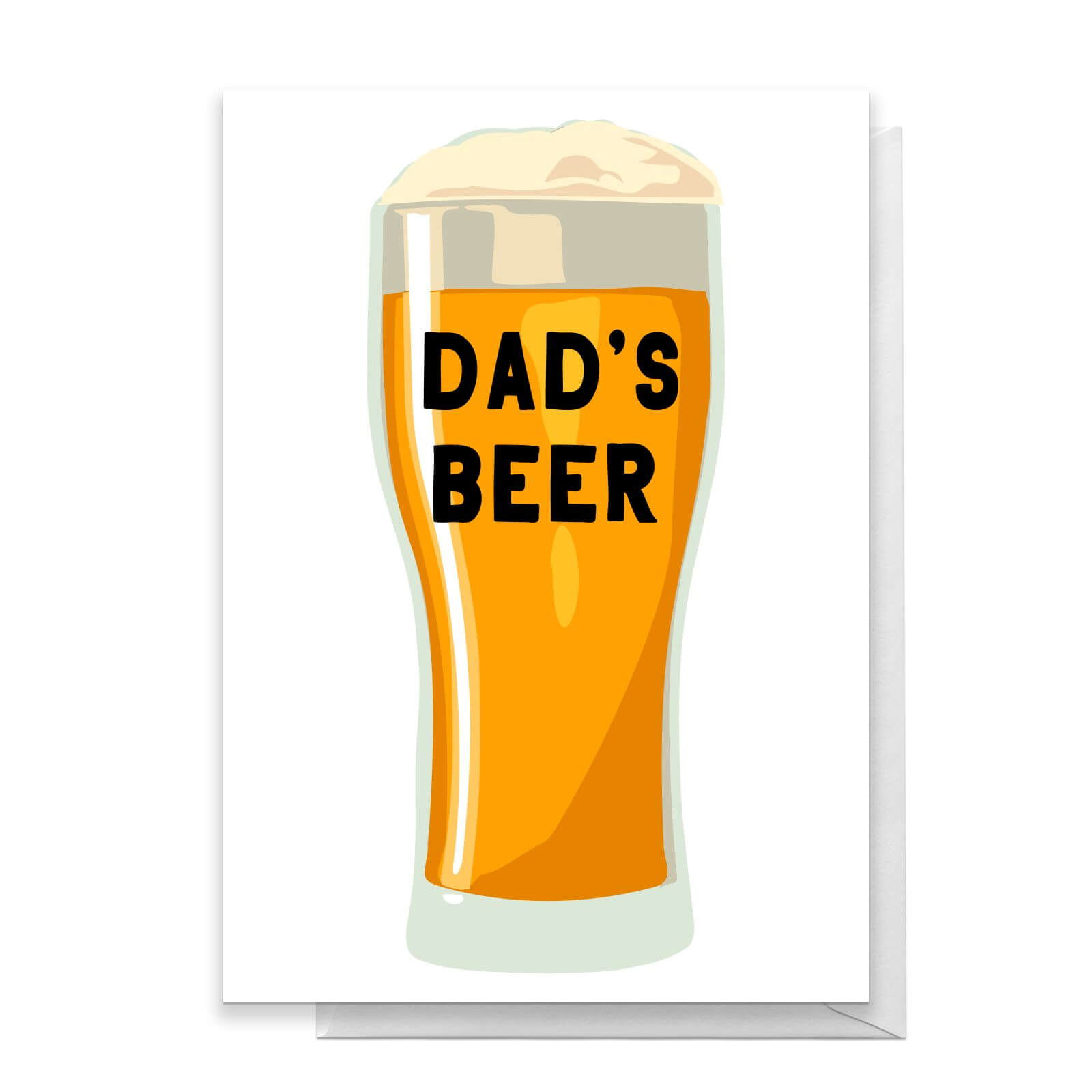 Dad's Beer Greetings Card - Large Card
