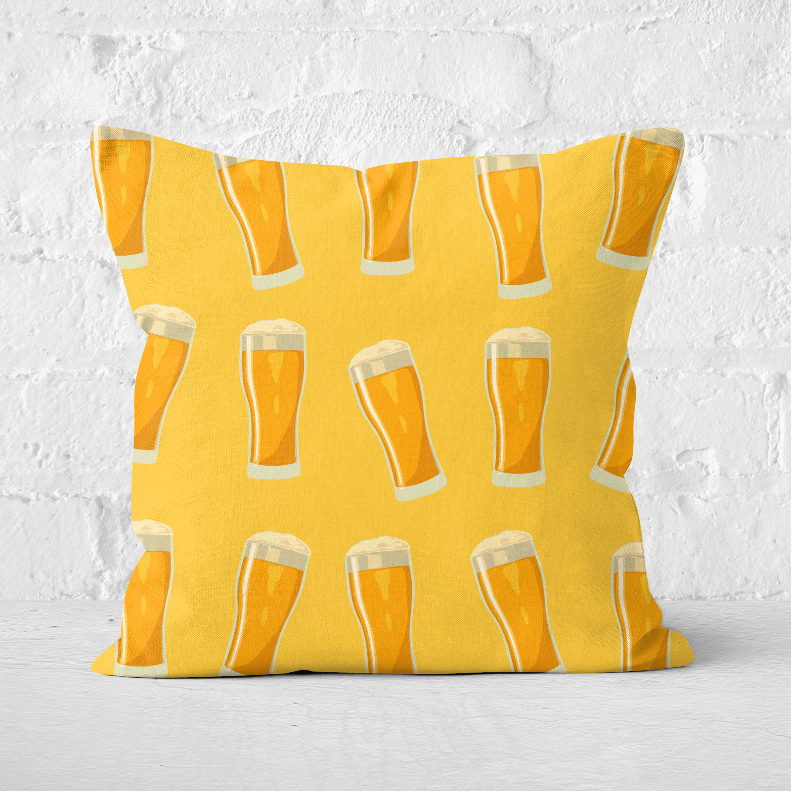 Beers Square Cushion - 60x60cm - Soft Touch