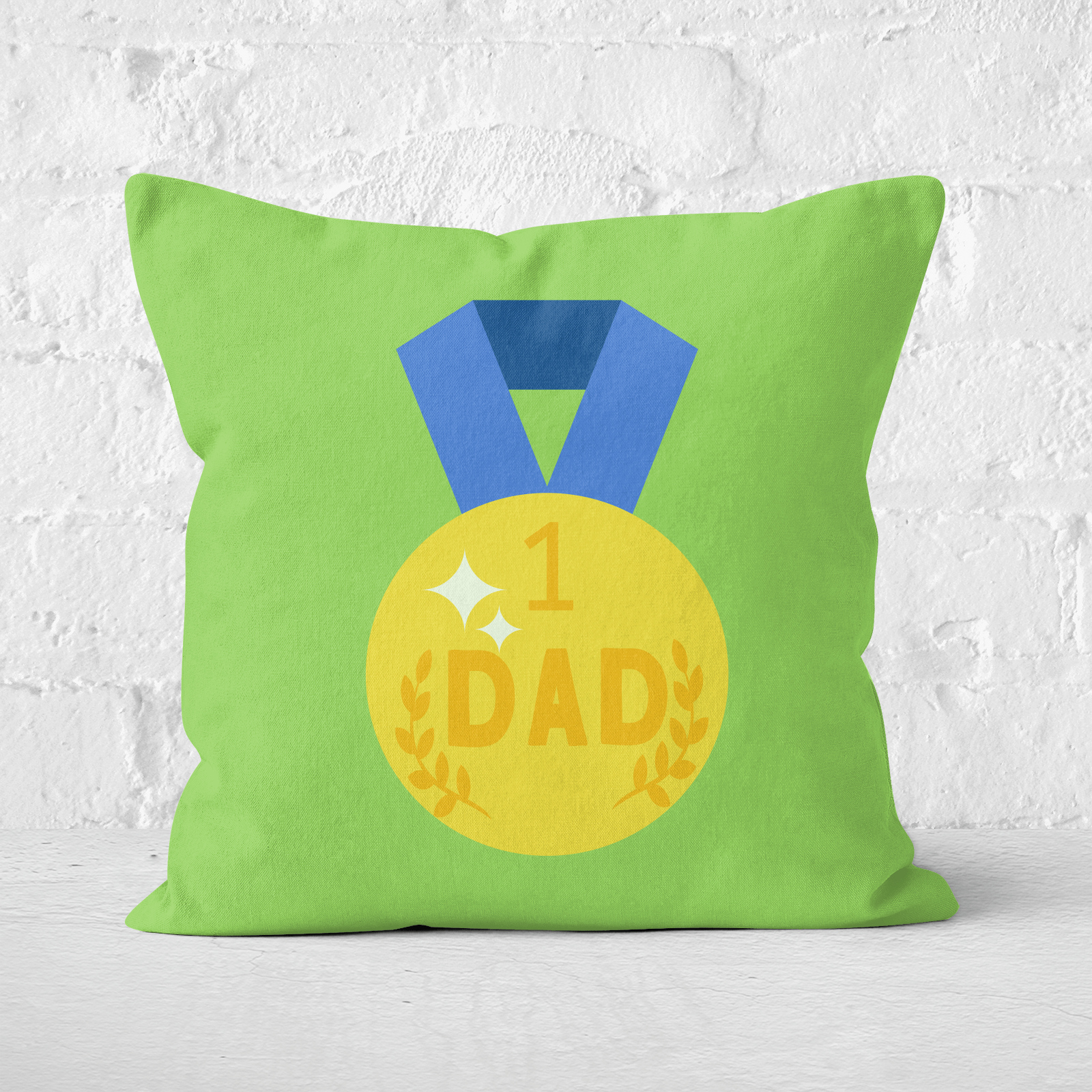 Dad Medal Square Cushion - 60x60cm - Soft Touch